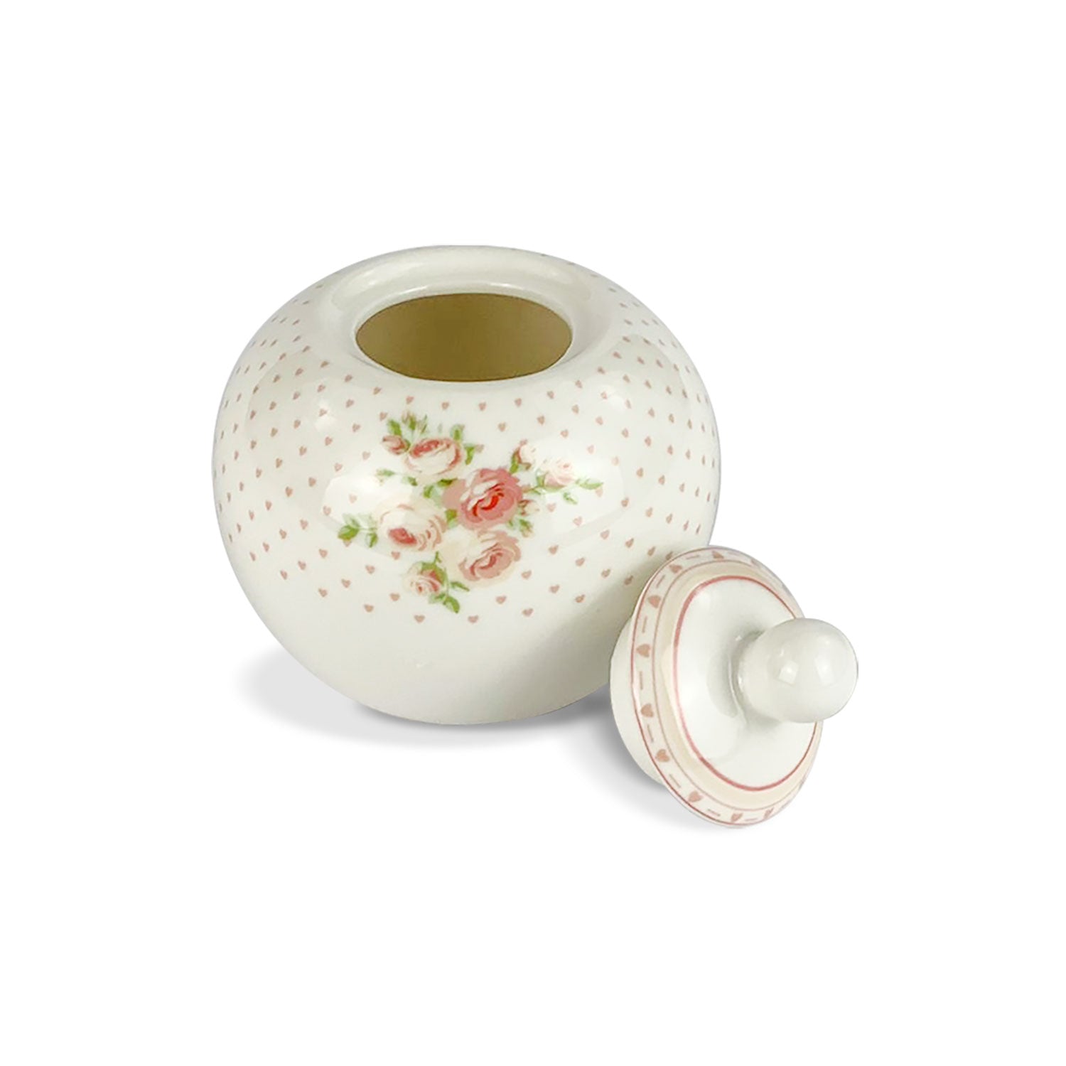 Zuccheriera in porcellana Nuvole di Stoffa Annette Shabby chic rotonda 5207