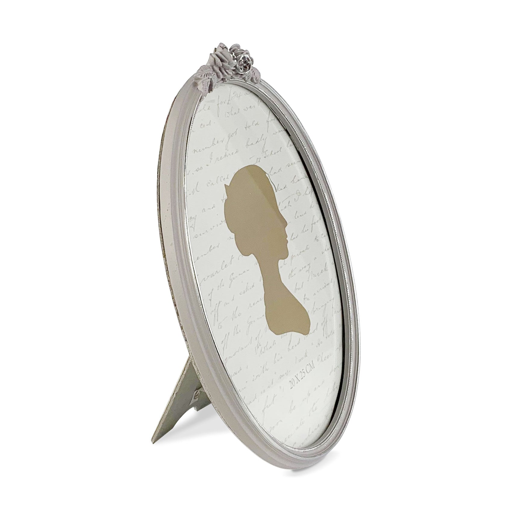 Cornice foto ovale Shabby chic Nuvole di Stoffa portafoto Vintage Retrò 5236