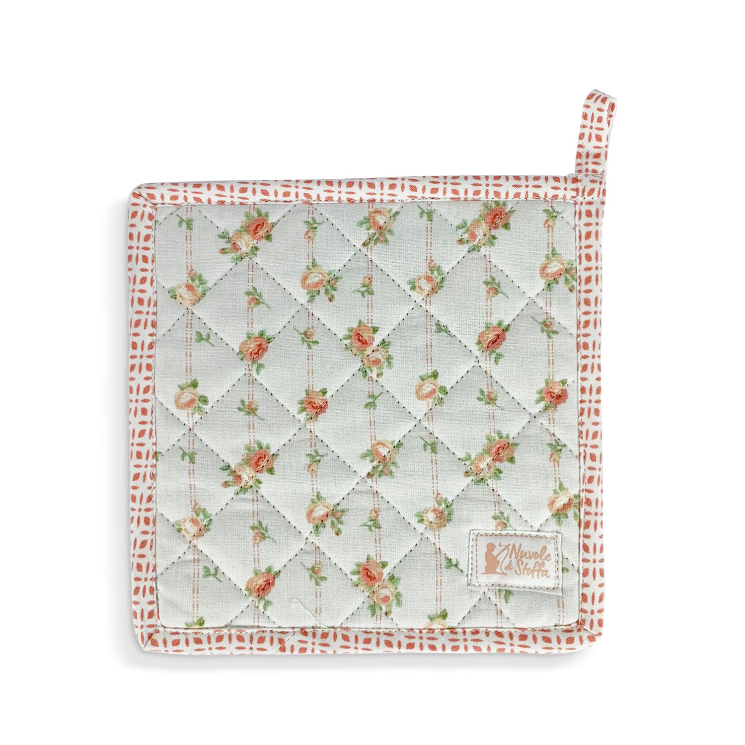 Presina da forno Nuvole di Stoffa cotone cucina Shabby chic Annette fiori 5262