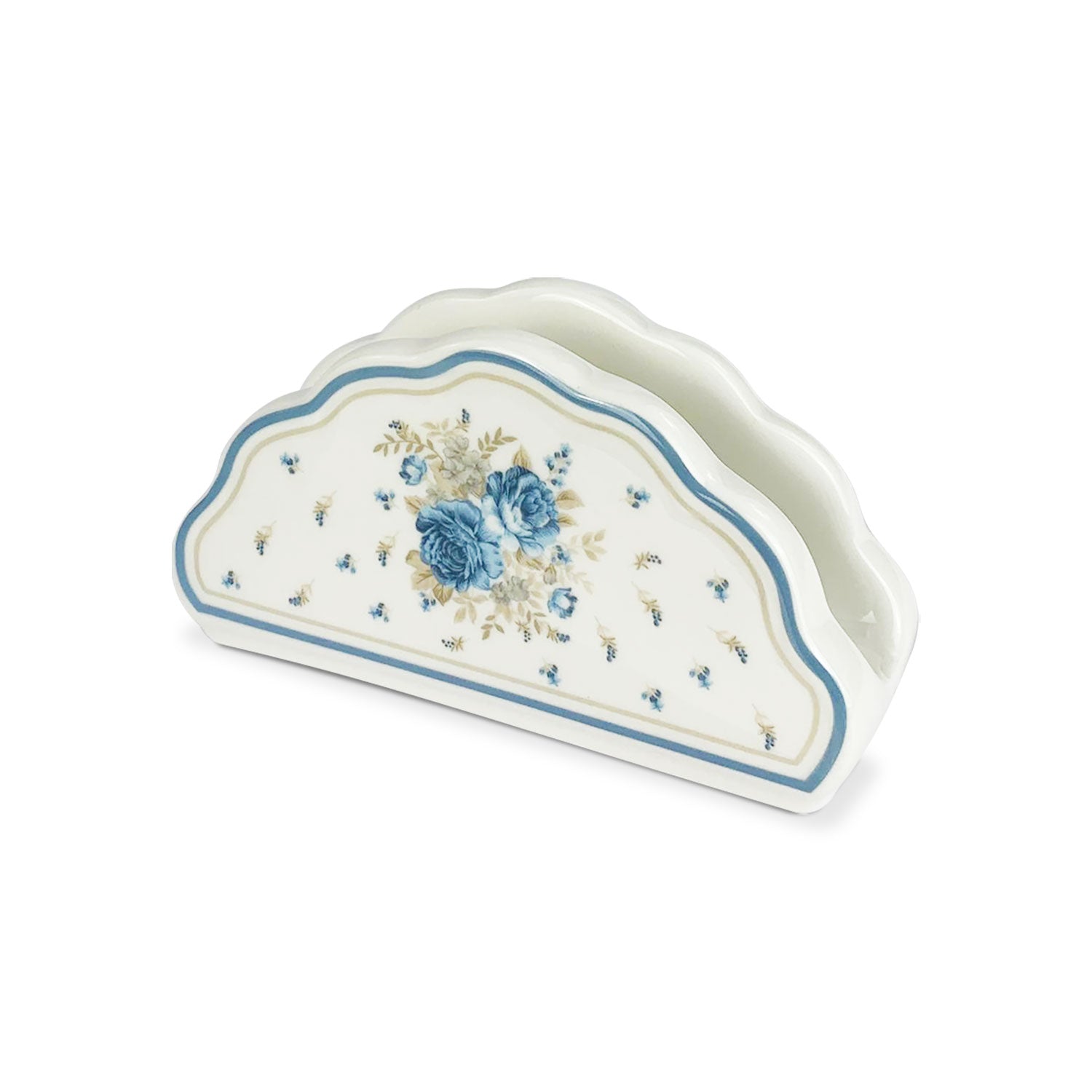 Portatovaglioli in porcellana Nuvole di Stoffa Shabby chic Camilla fiori 5306