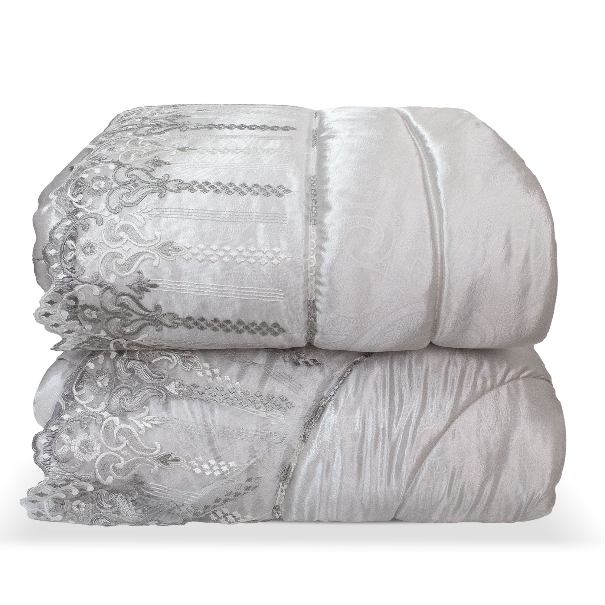 Trapunta piumone invernale letto matrimoniale Renato Balestra con pizzo 5524