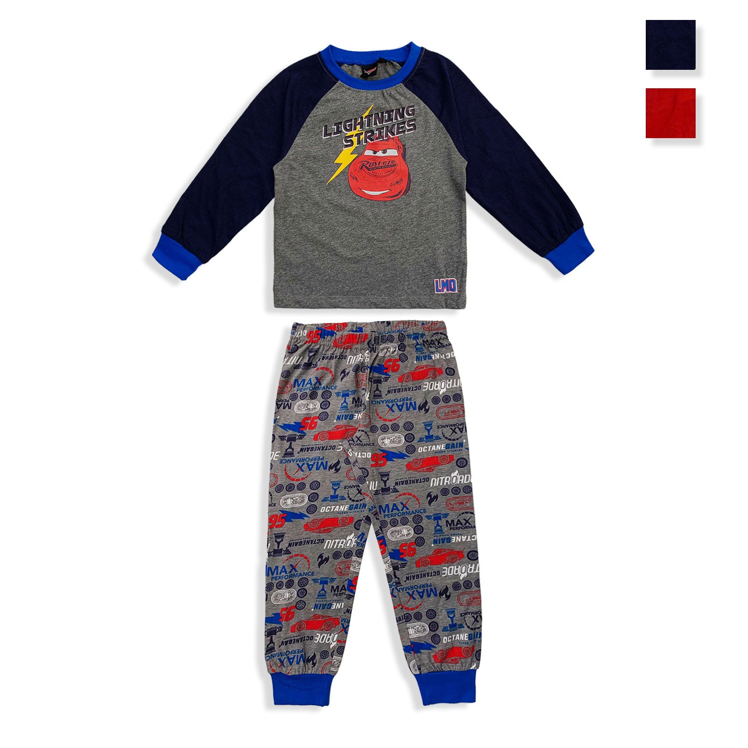 Pigiama Disney Cars Saetta lungo ufficiale maniche lunghe in cotone bambino 5536