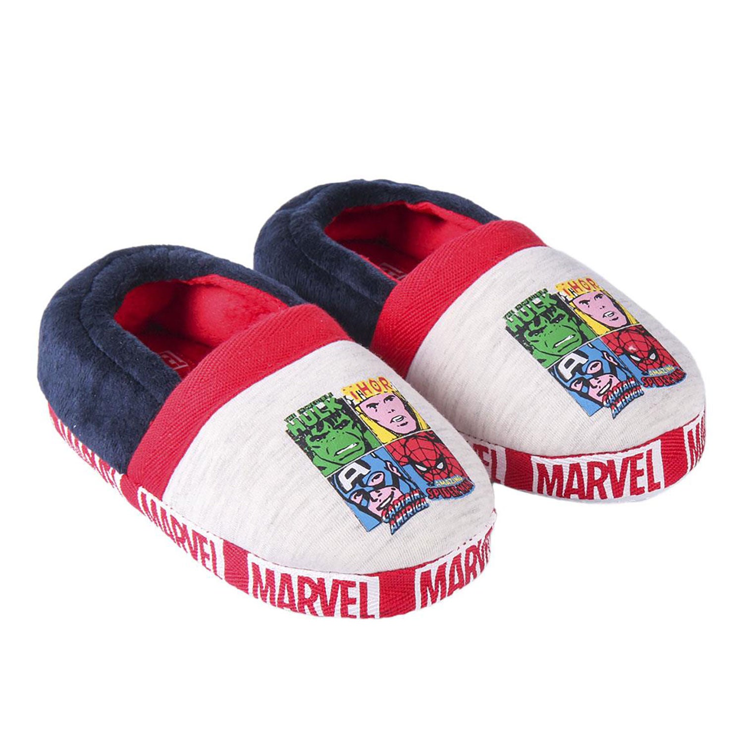 William Lamb Pantofole Trumalo Avengers Per Bambini | Suola Antiscivolo E Tomaia Morbida, Modello Slip-On, Taglie Da UK 10 A UK 3 (EU 28 A 36)