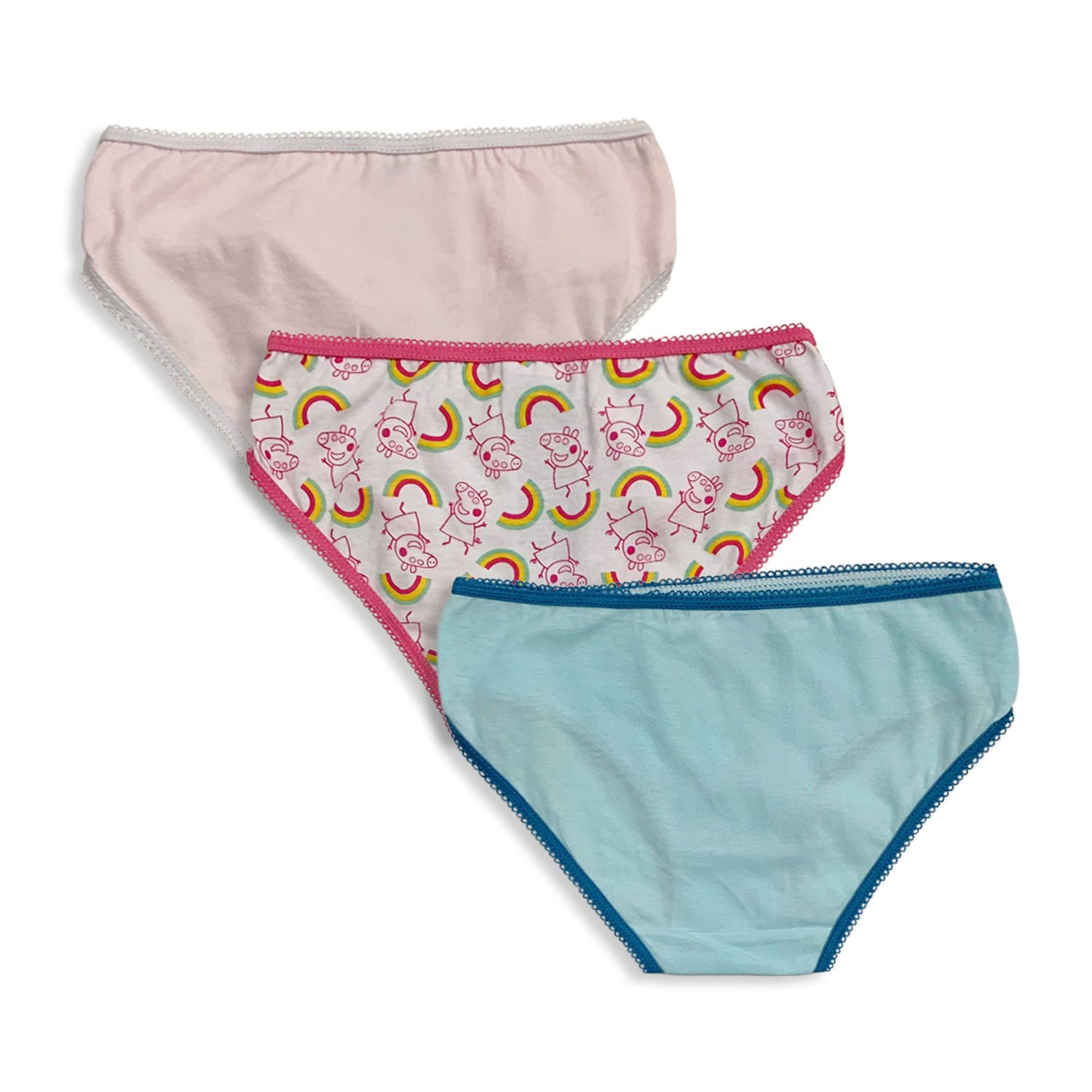 Slip 3 pezzi Peppa Pig bambina shorties mutandine in cotone intimo 5592