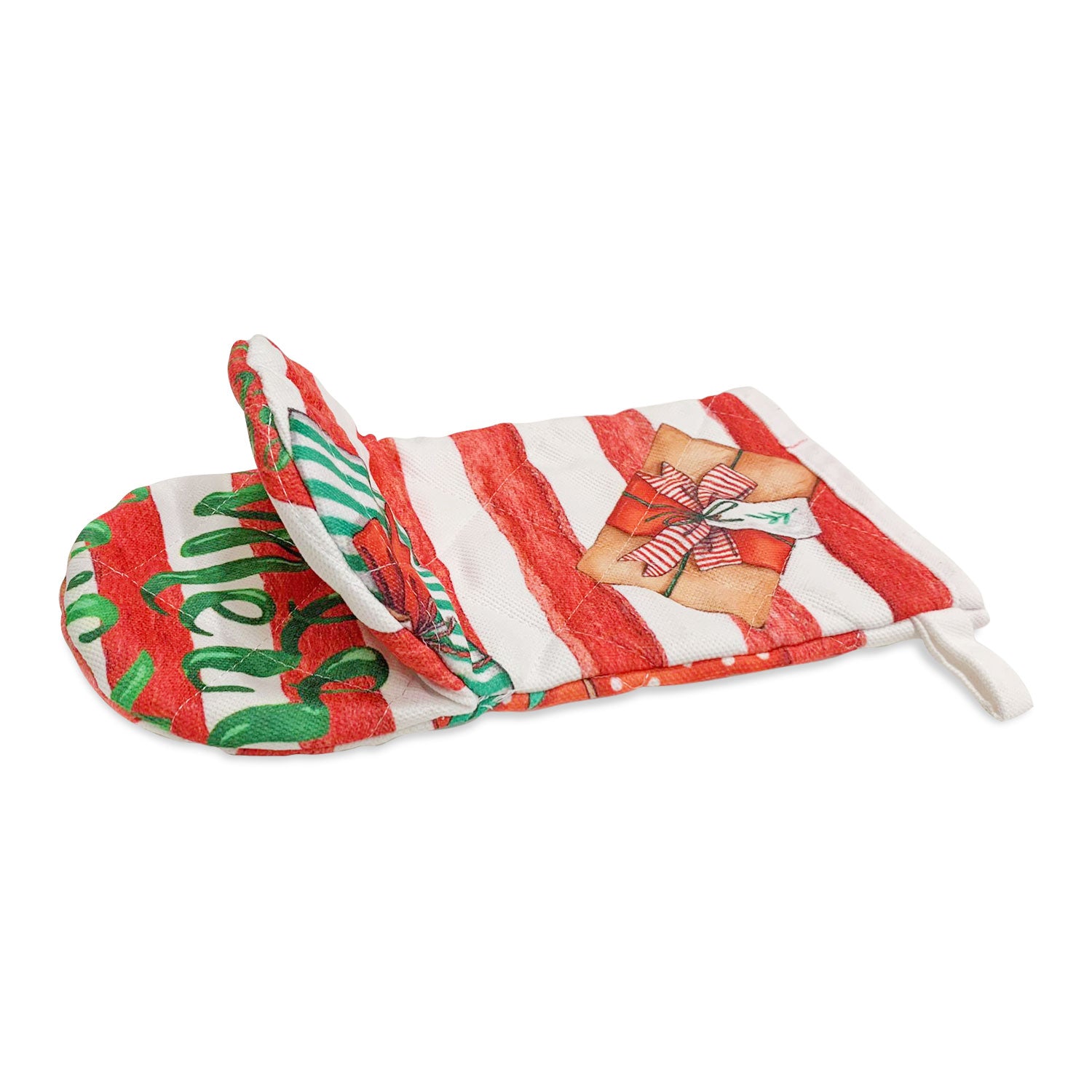 Set 3 pezzi Guanto forno e 2 Presine decori Natalizi idea regalo Natale 5643