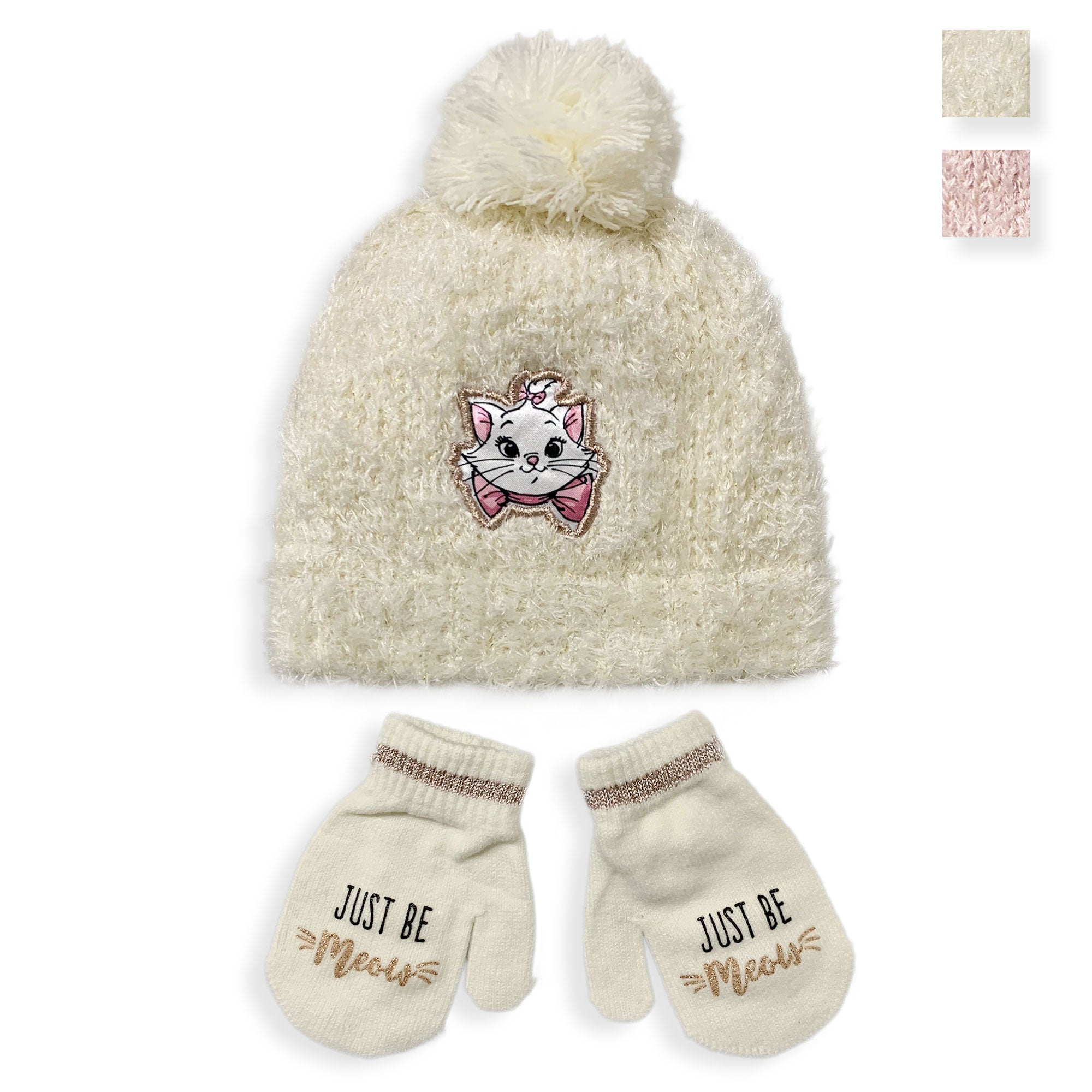 Cappello e guanti Disney Marie Aristogatti invernale neonato bimba pon pon 5894