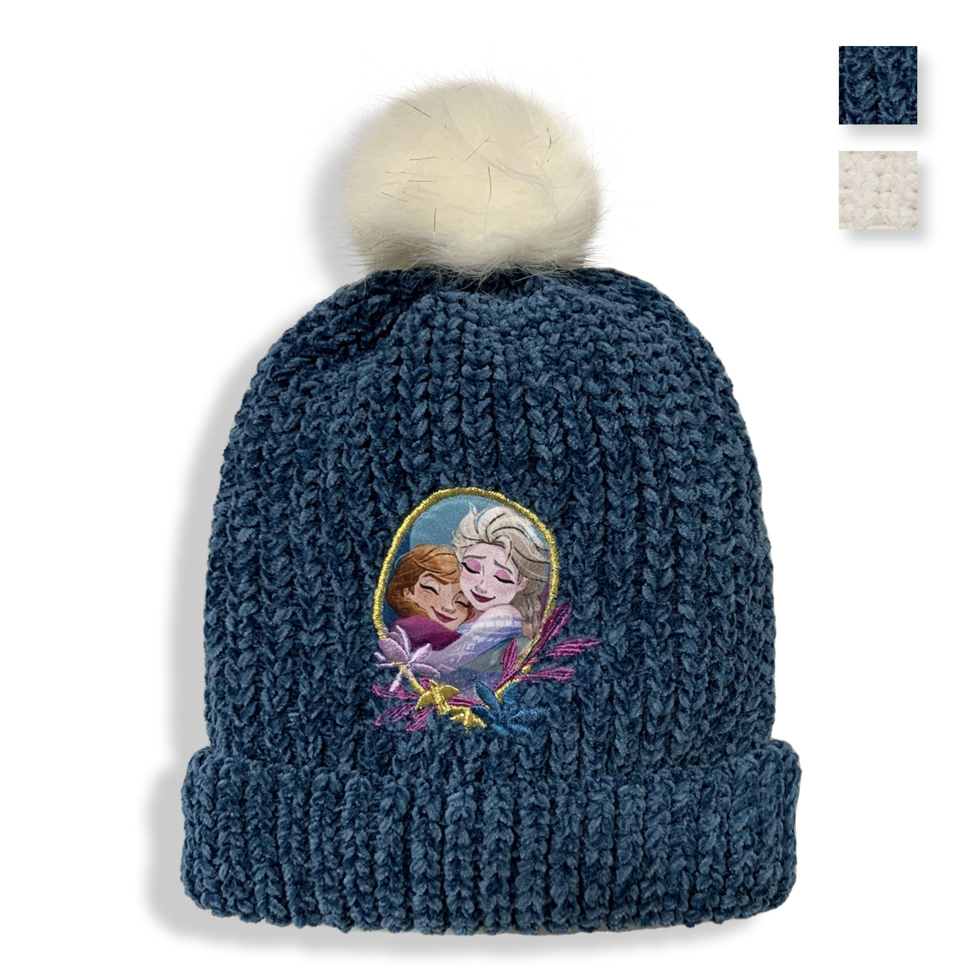 Cappello Disney Frozen Elsa e Anna invernale bambina con pon pon bimba 5896