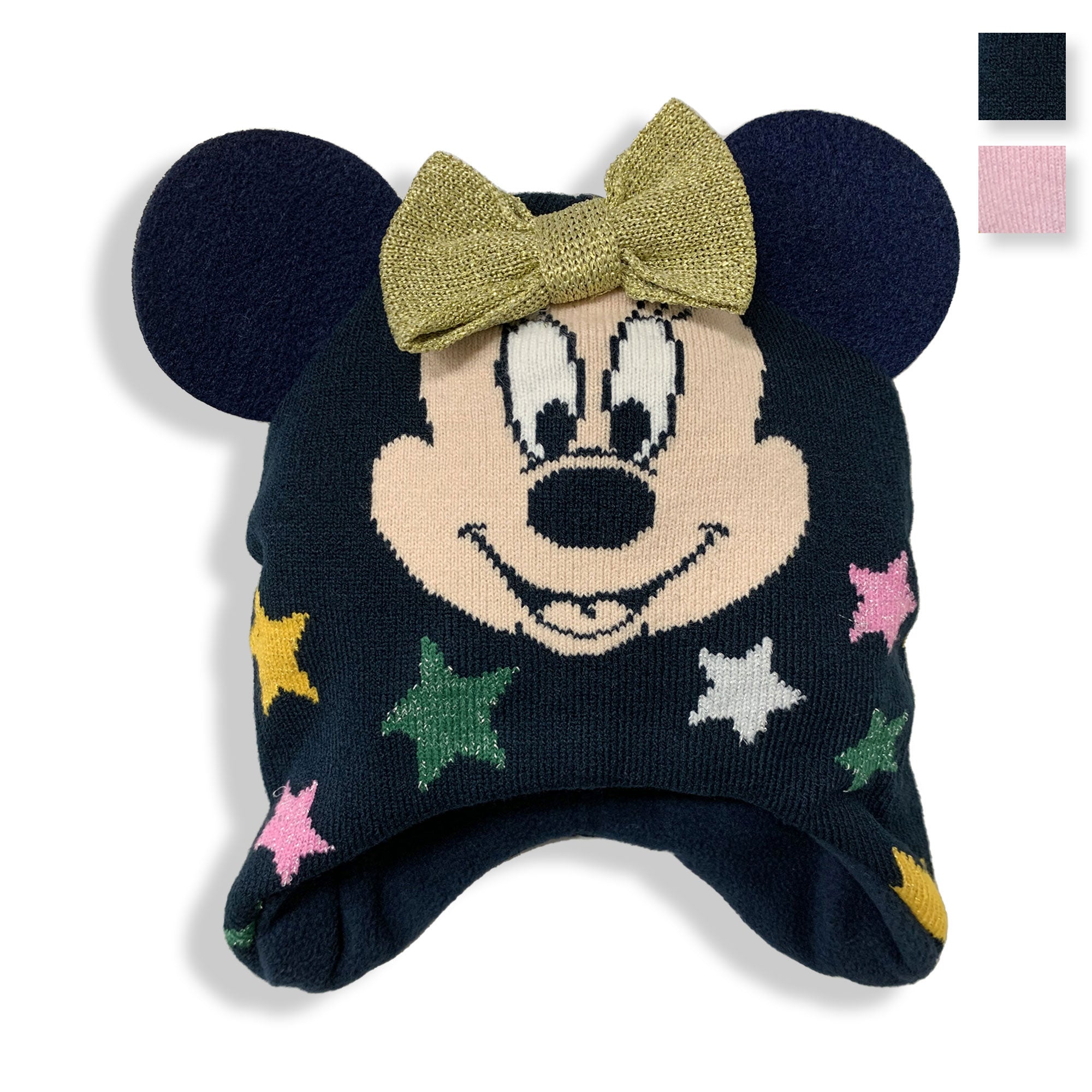 Cappello Disney Minnie Mouse invernale cappellino neonato bimba glitter 5897