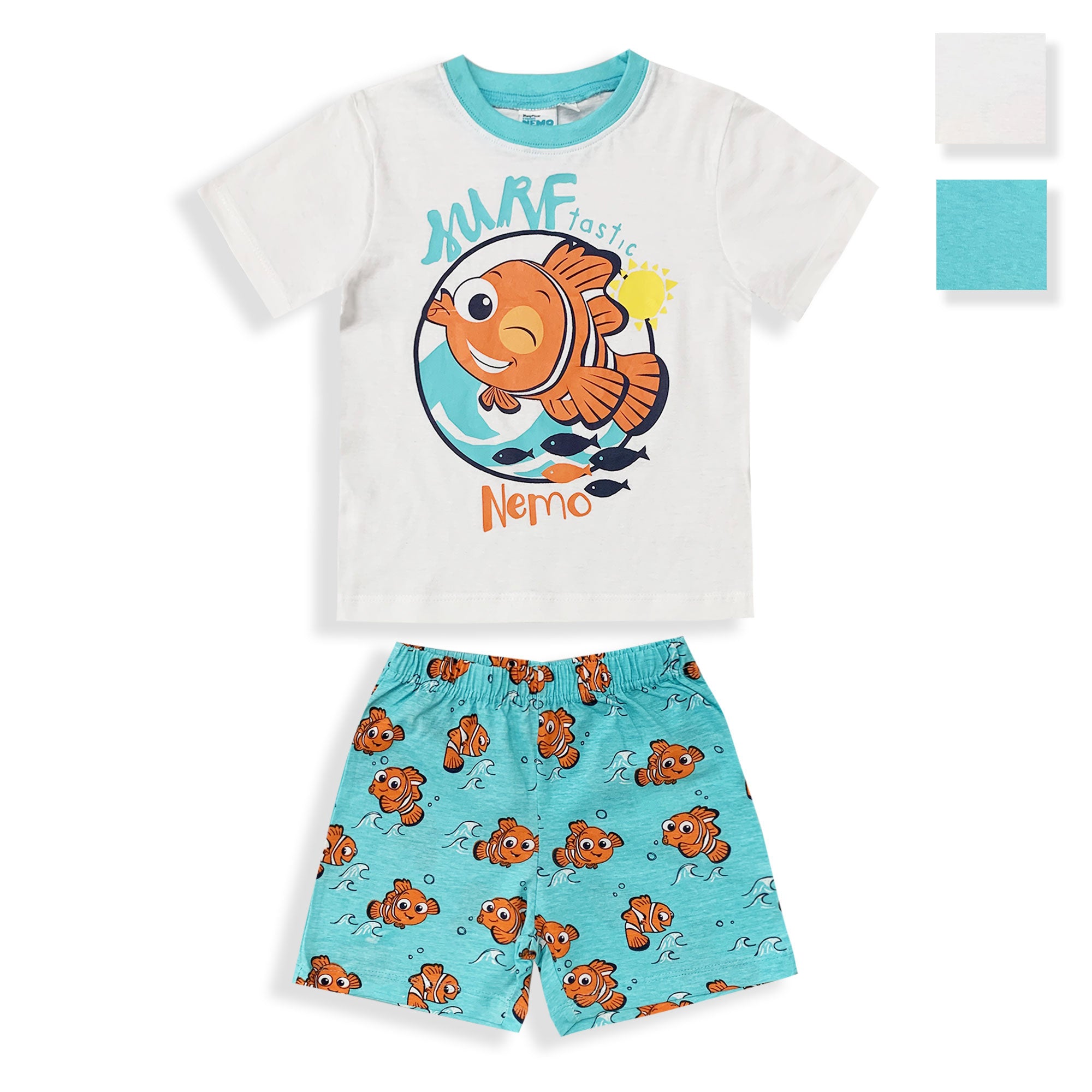 Pigiama bambino Disney Nemo t-shirt e pantaloncino in cotone estivo 6029