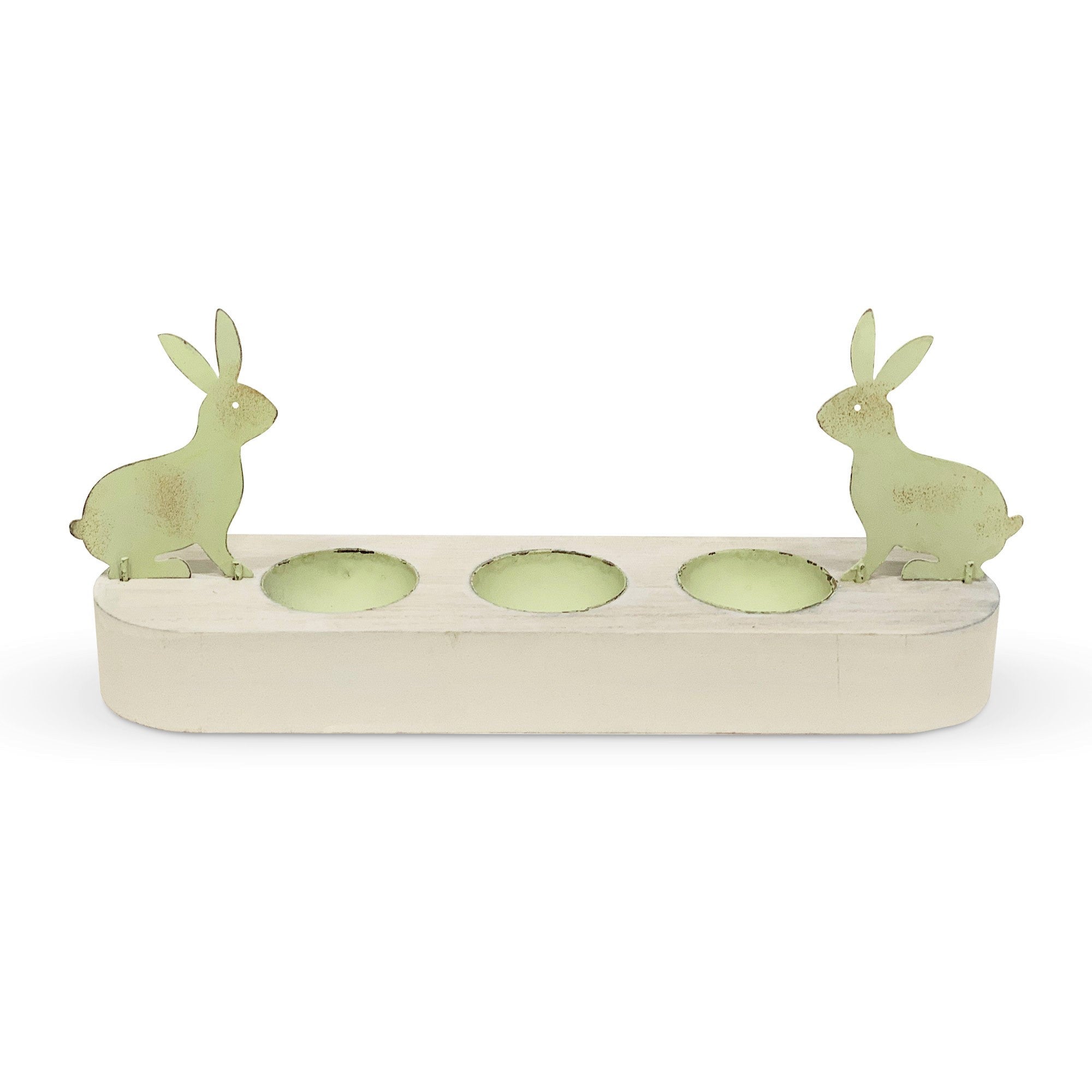 Portauova in legno pasquale decorazione Pasqua coniglietti Nuvole di Stoffa 6120