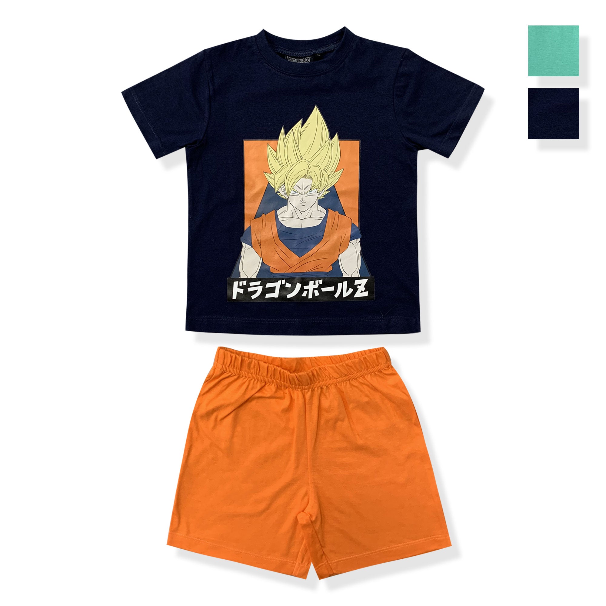 Pigiama bambino Dragon Ball Z maglia e pantalone corto estivo in cotone 6172
