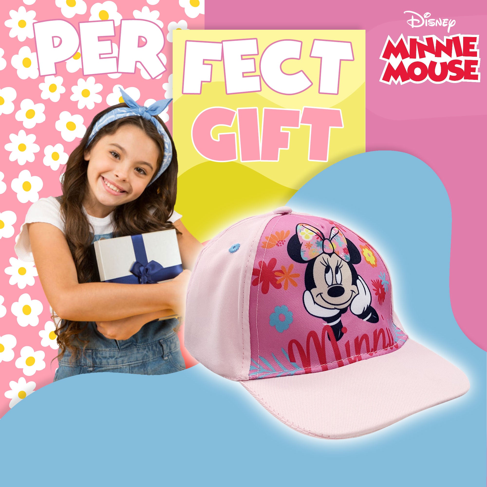 Cappellino per bambina Disney Baby Minnie Mouse berretto baseball 6174