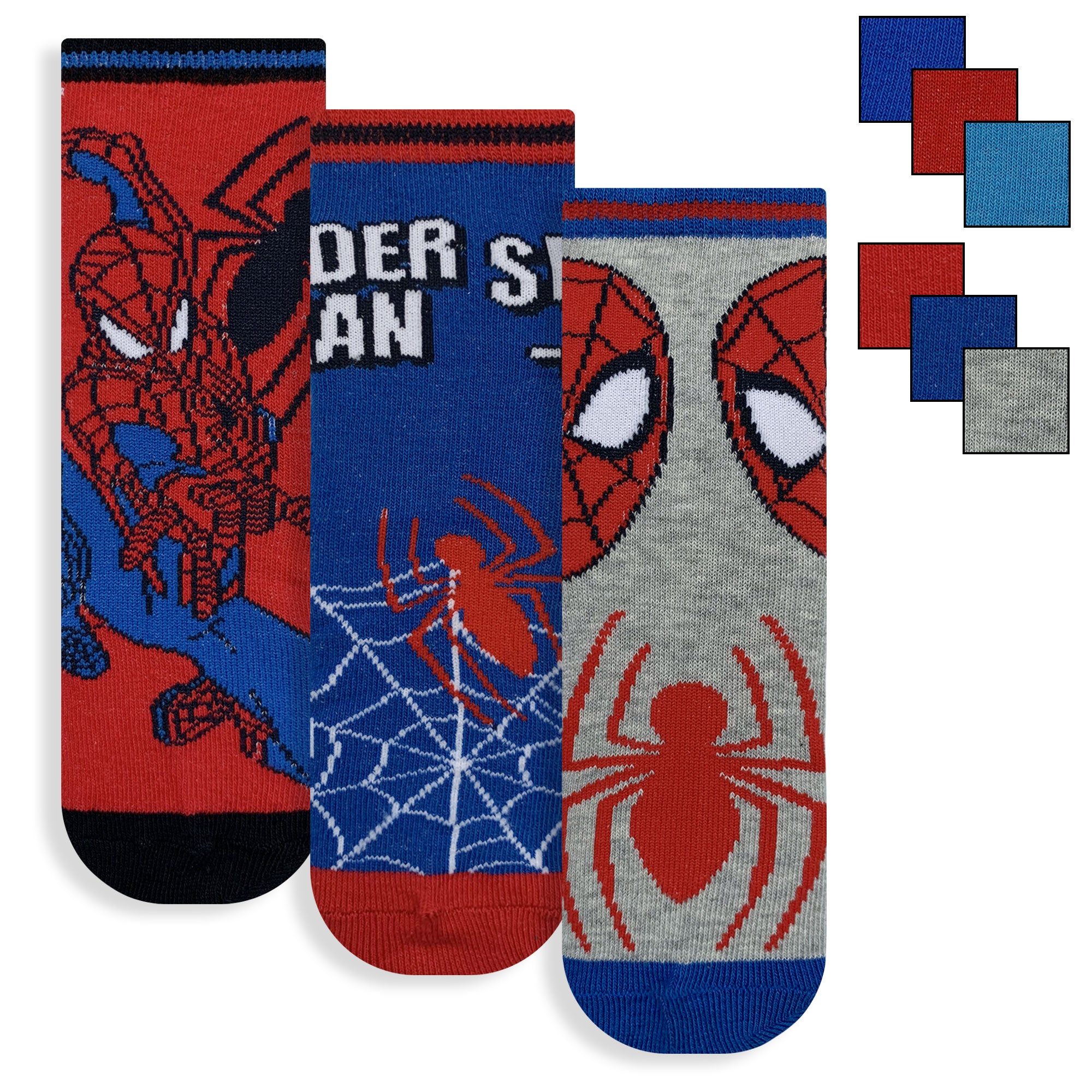Calzini bambino Marvel Spiderman set 3 paia in cotone 6223