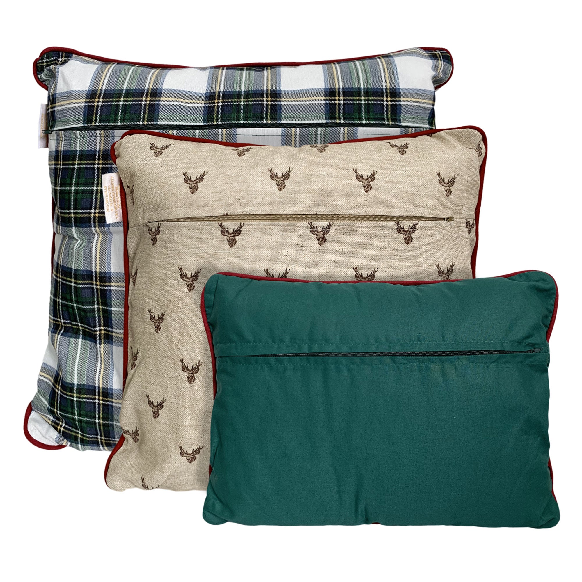 Cuscini natalizi decorativi addobbi decori Natale Maestri Cotonieri Tartan 6240