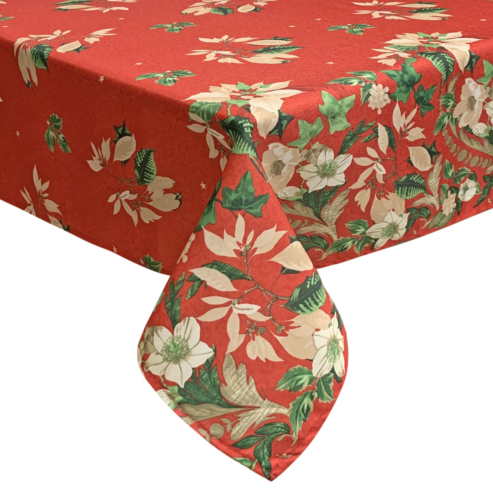 Tovaglia Natalizia stampata no stiro Sommaruga 6 posti Tavola Natale 6388