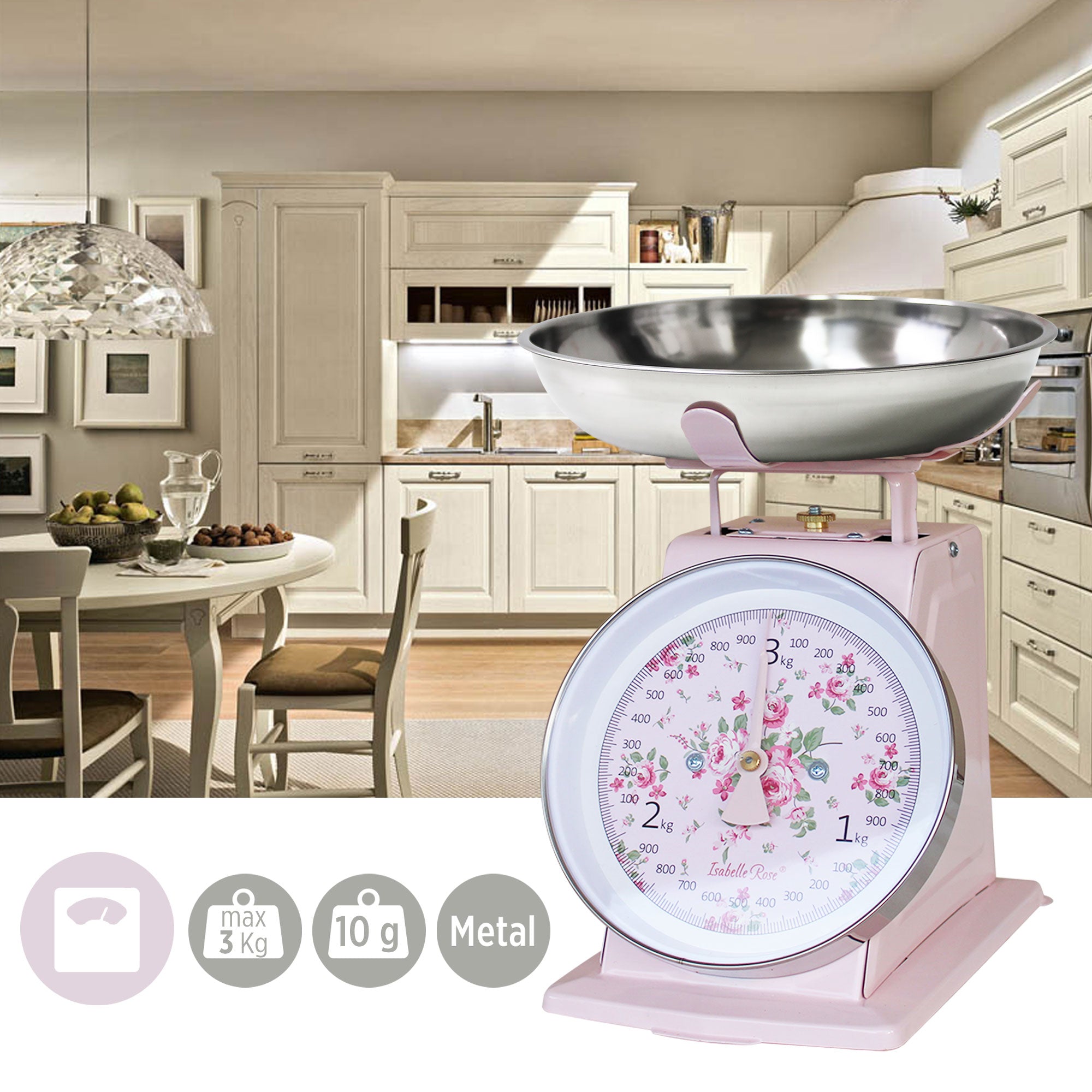 Bilancia da cucina Isabelle Rose stile Retrò Shabby Chic Bella 6546