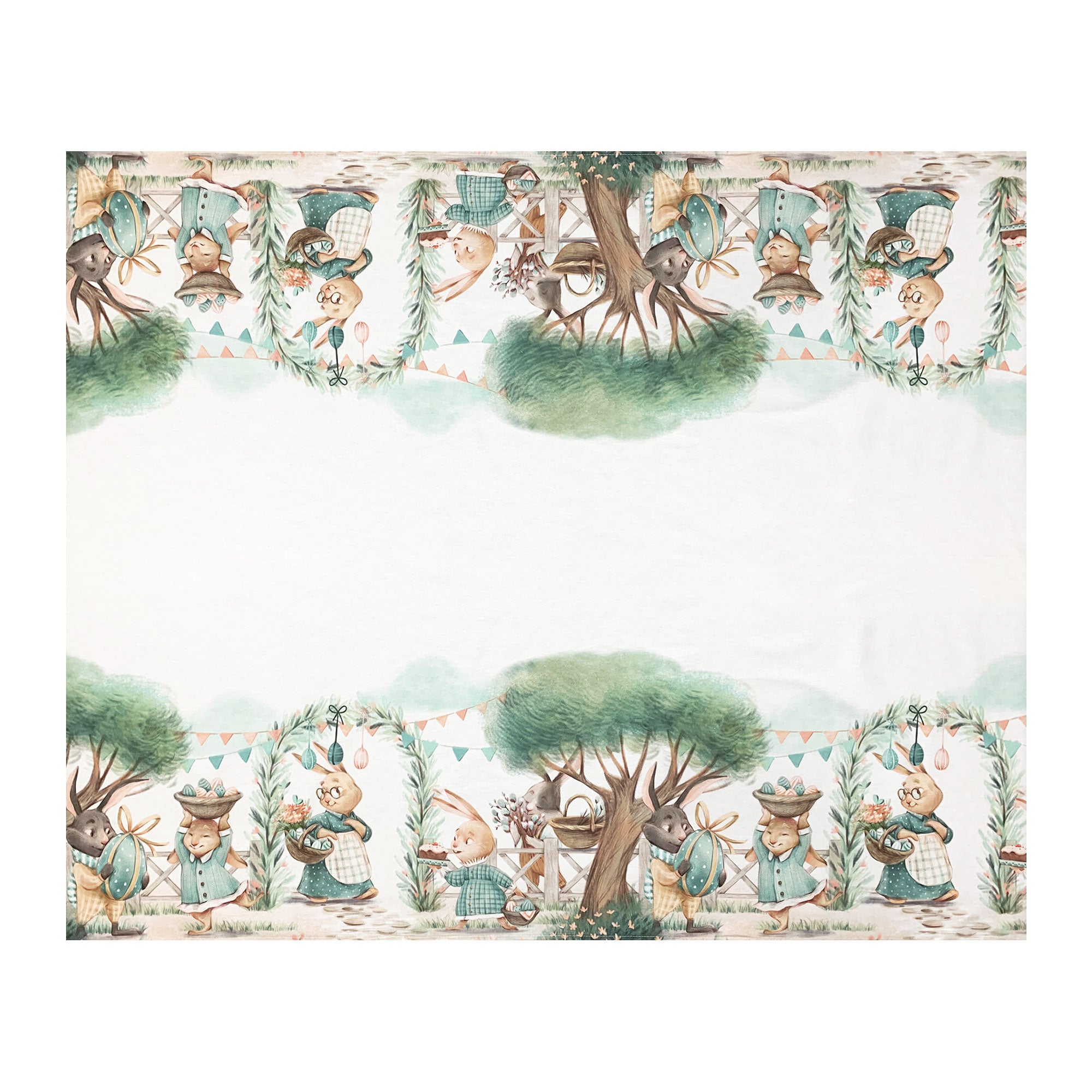 Copritavolo Pasquale Maestri Cotonieri tovaglia Pasqua 12 posti in cotone 6562