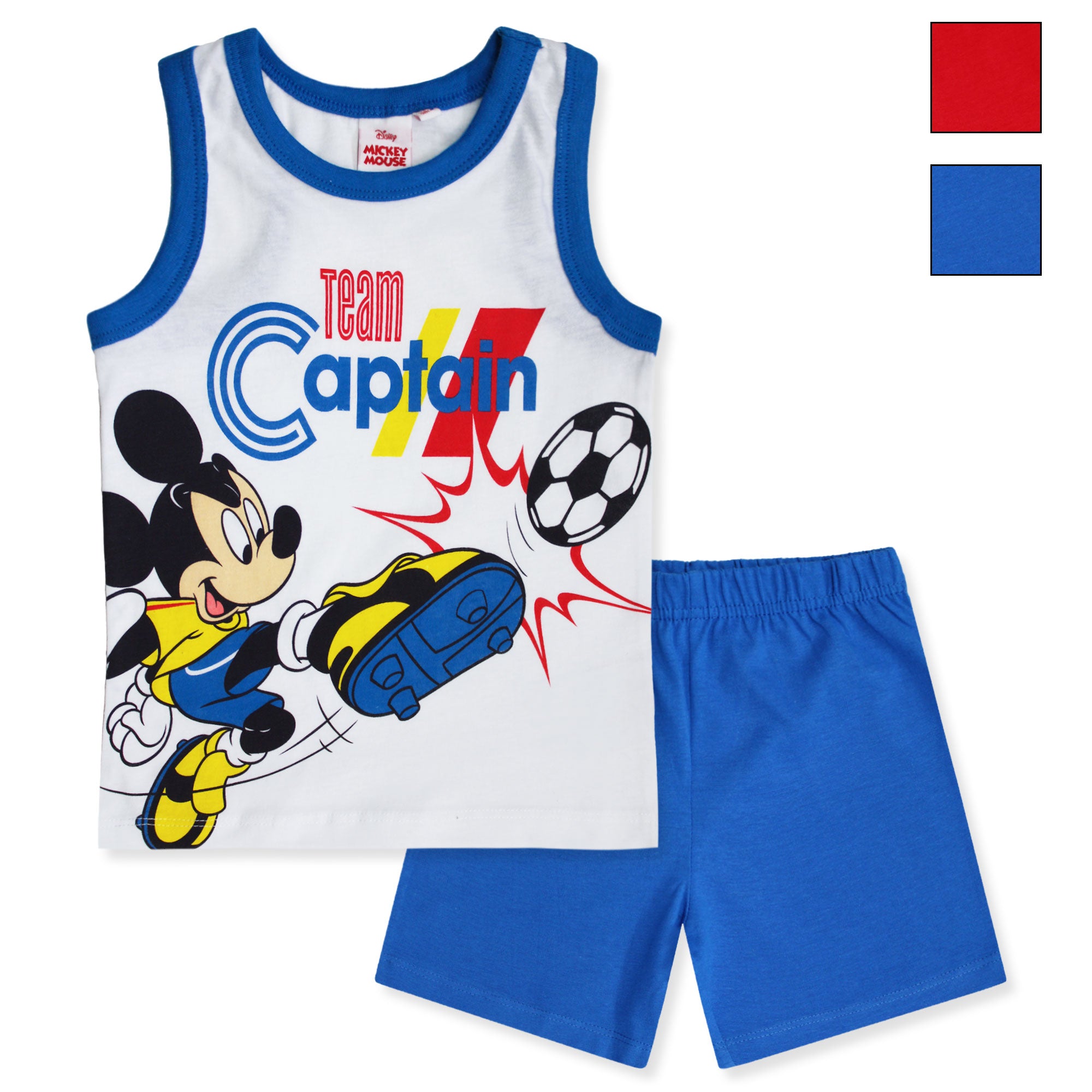 Pigiama bambino Disney Mickey Mouse canotta e pantalone corto estivo cotone 6581