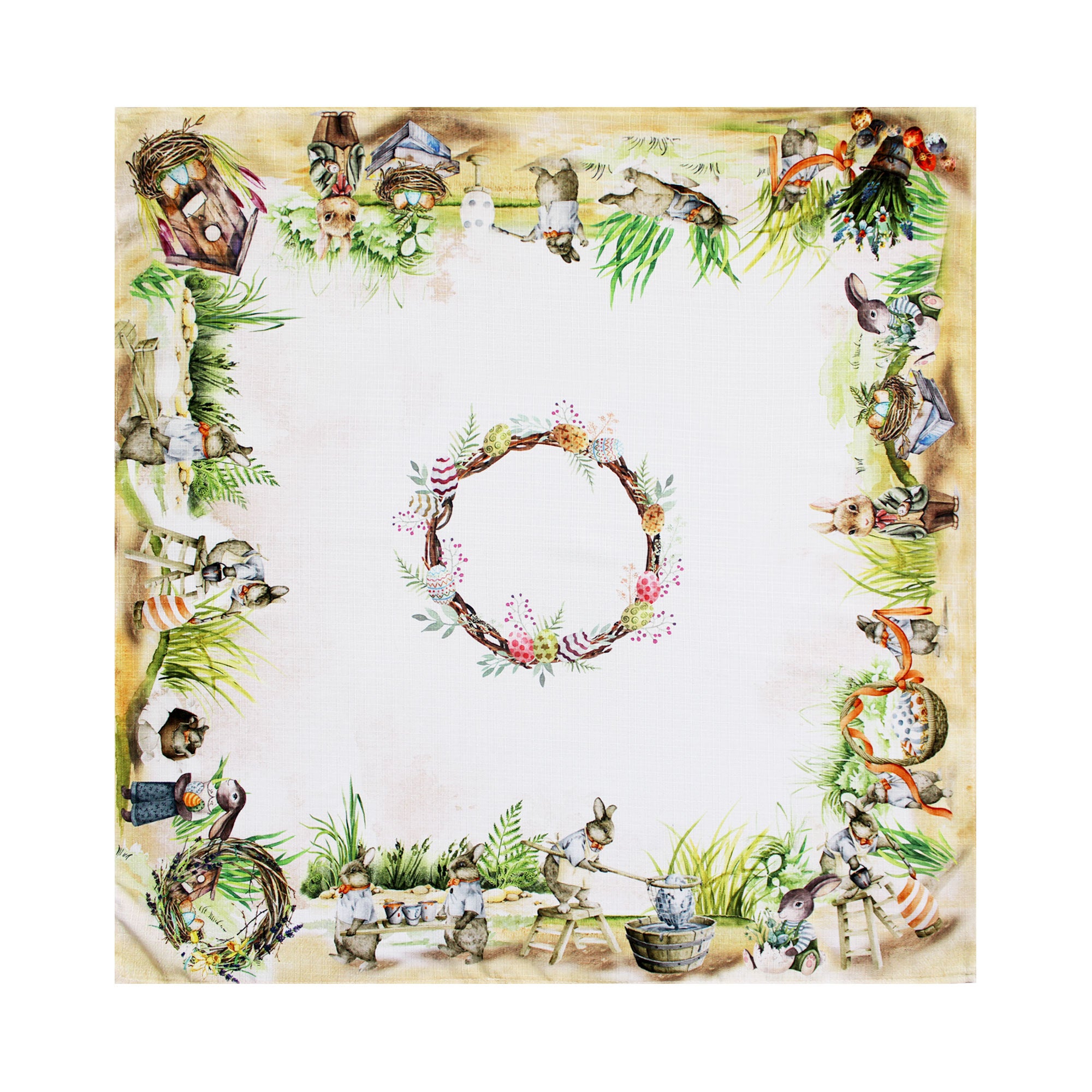 Centrotavola Pasquale 90x90cm Runner digitale Irge Pasqua 6628