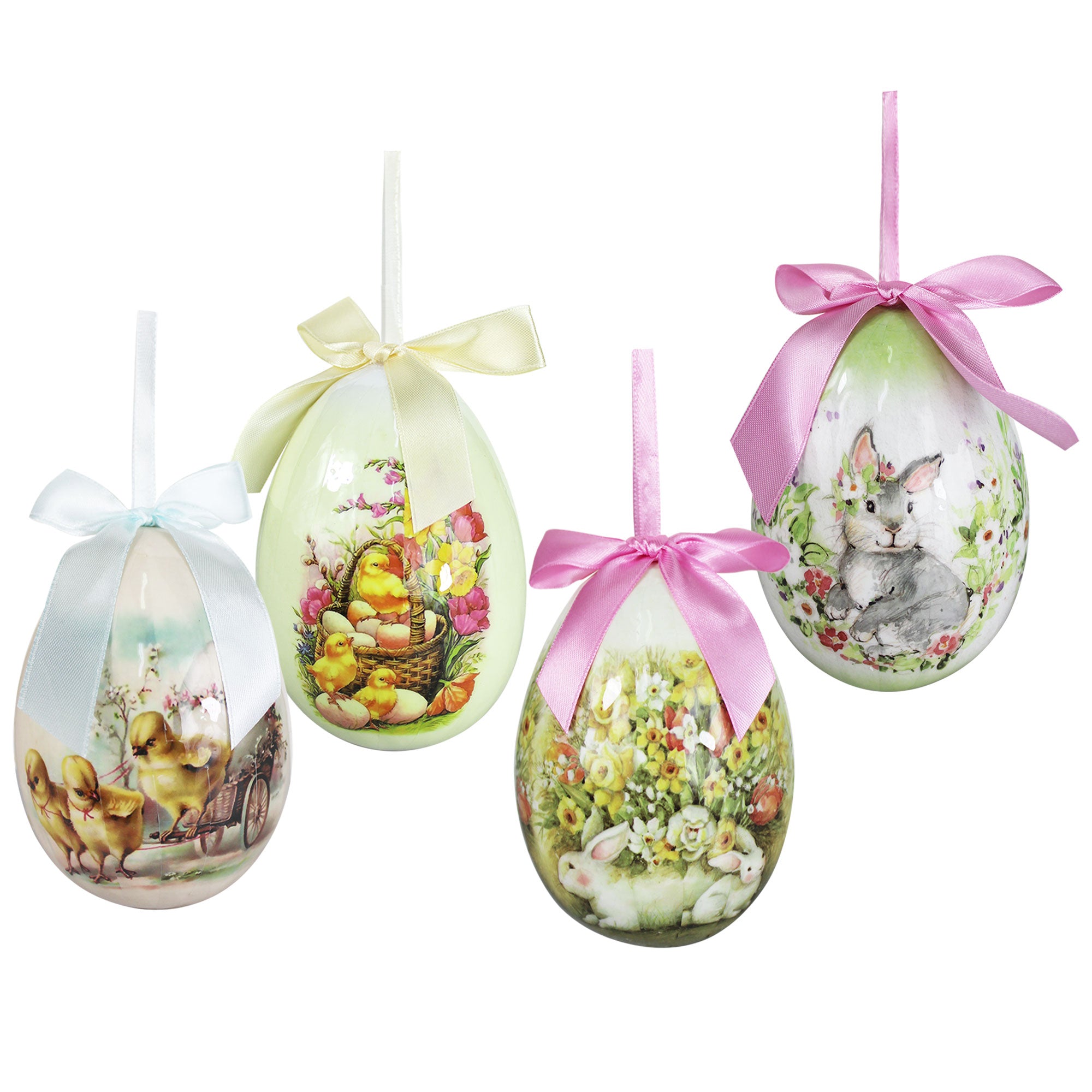 Set Uova decorative pasquale decorazione Pasqua 4pz Nuvole di Stoffa 6648