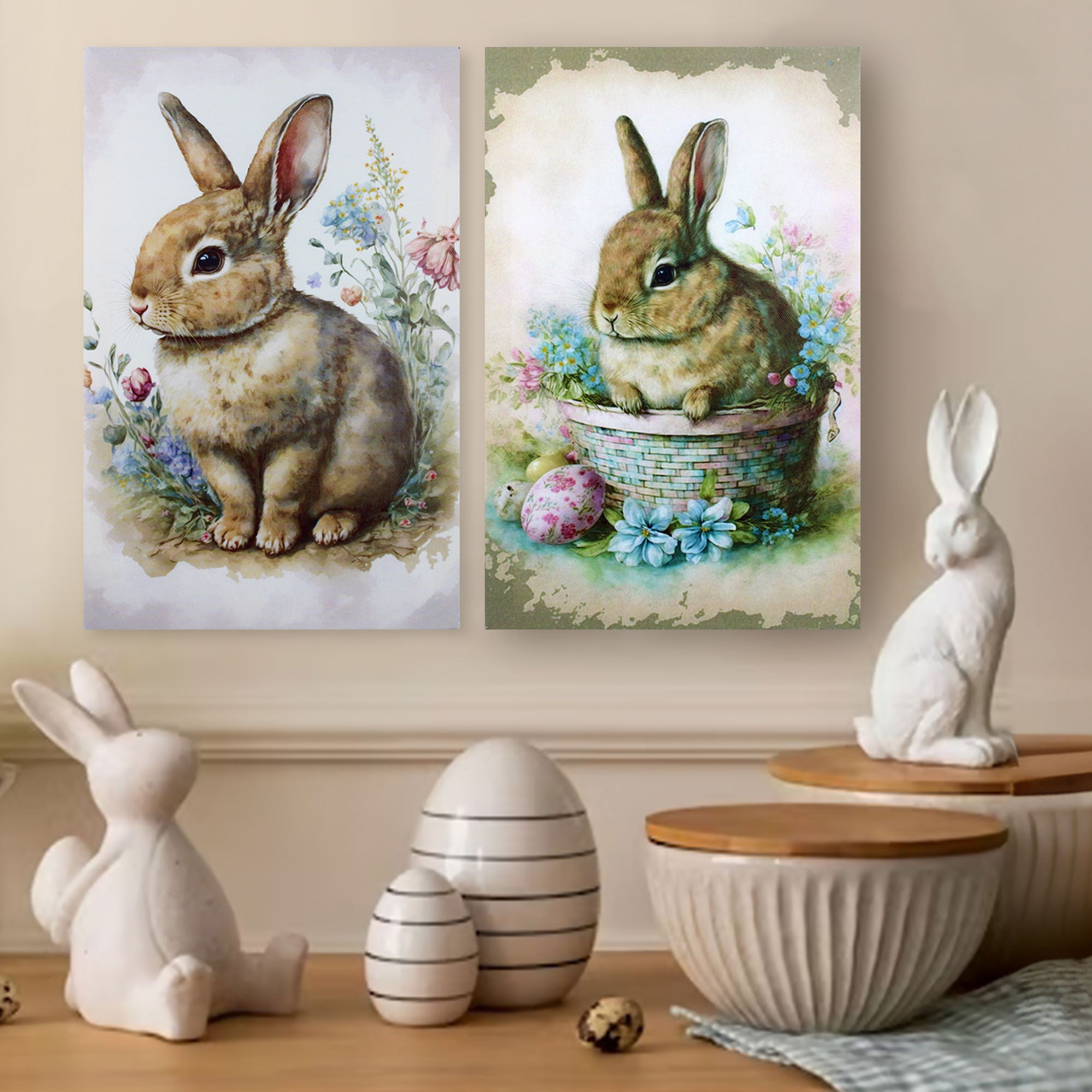 Quadri pasquali da appendere Decorazione Pasqua Nuvole di Stoffa Bunny 6652