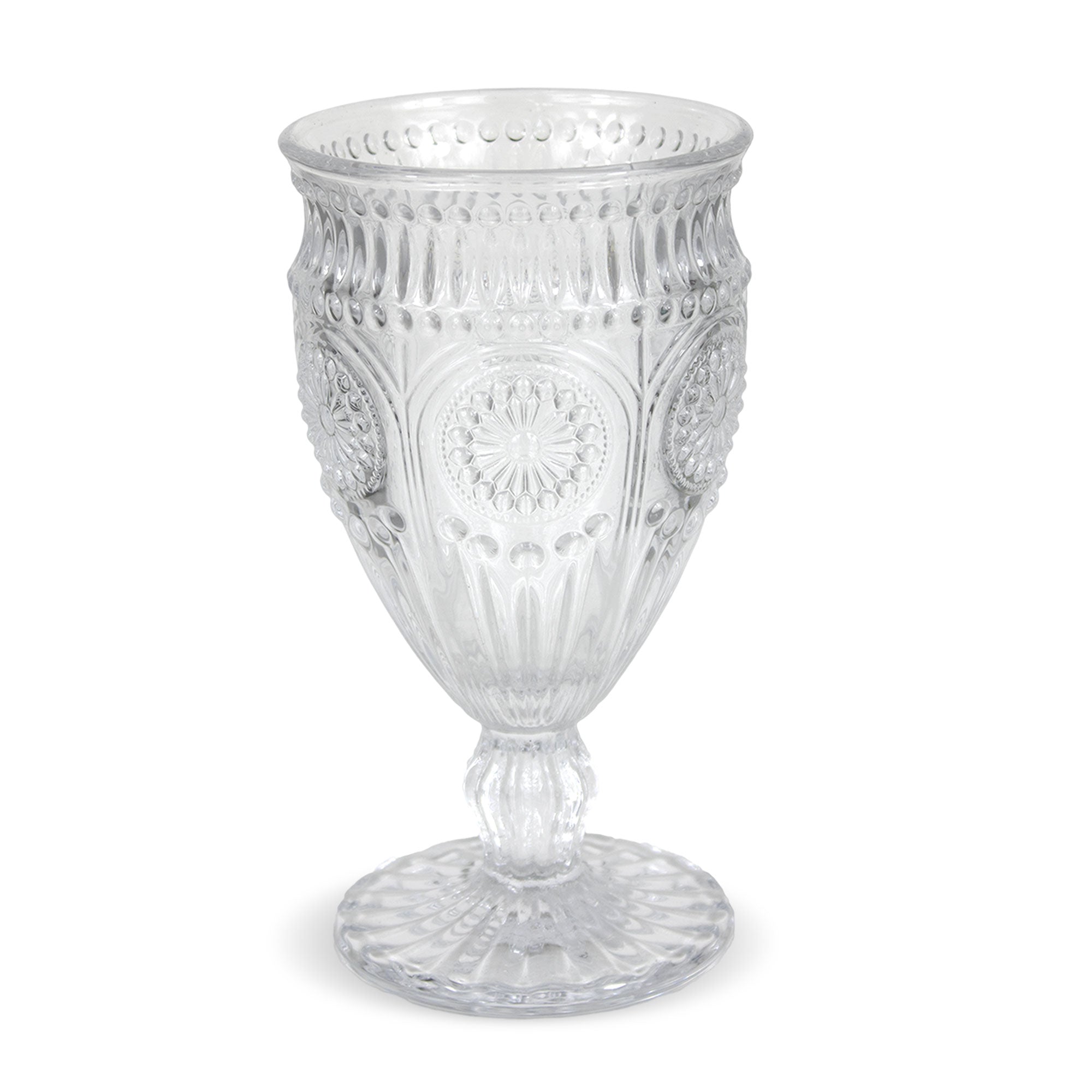 Calici da acqua bicchieri Nuvole di Stoffa Shabby chic in vetro 6pz h16,5cm 6670