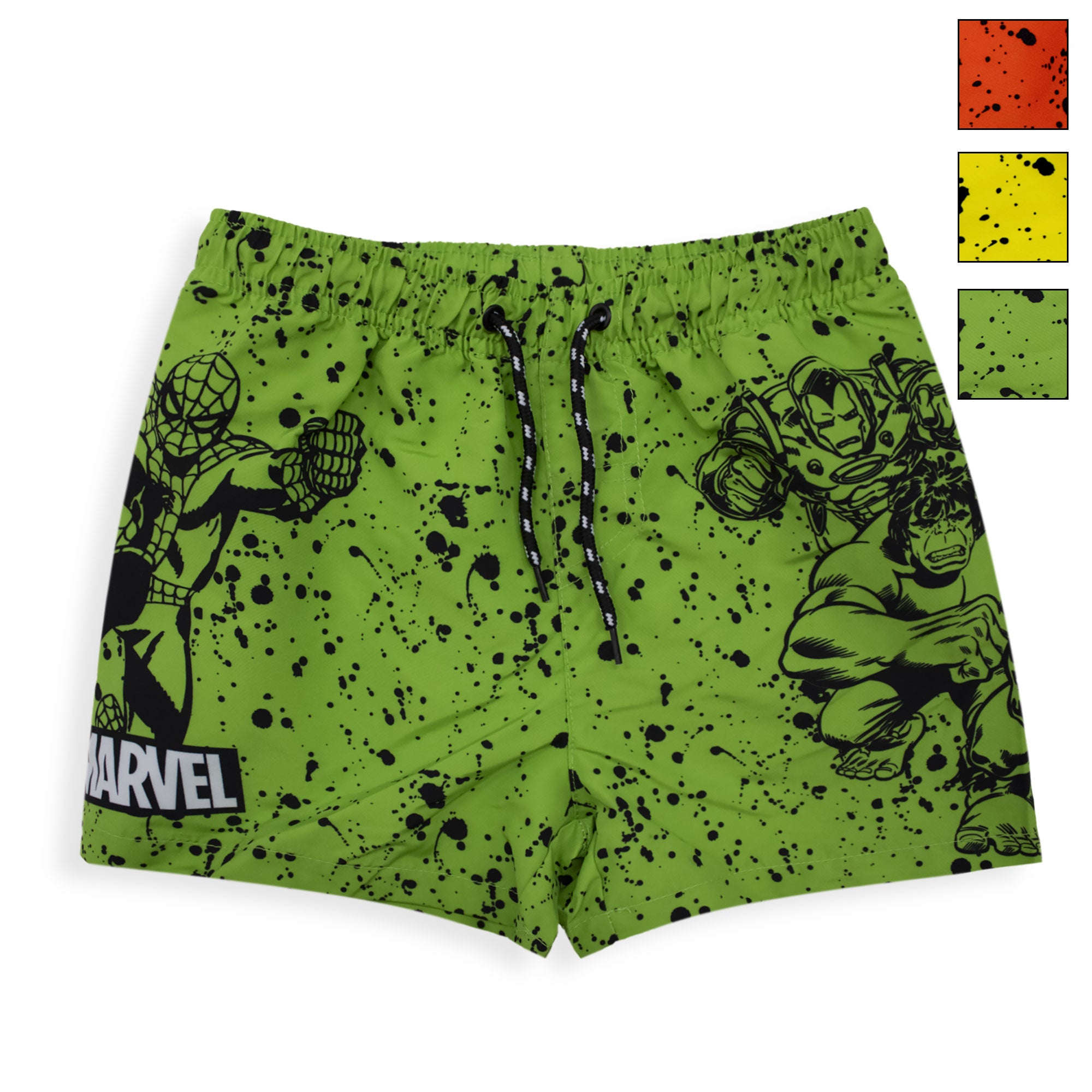 Marvel Avengers children's swimsuit with fluorescent shorts