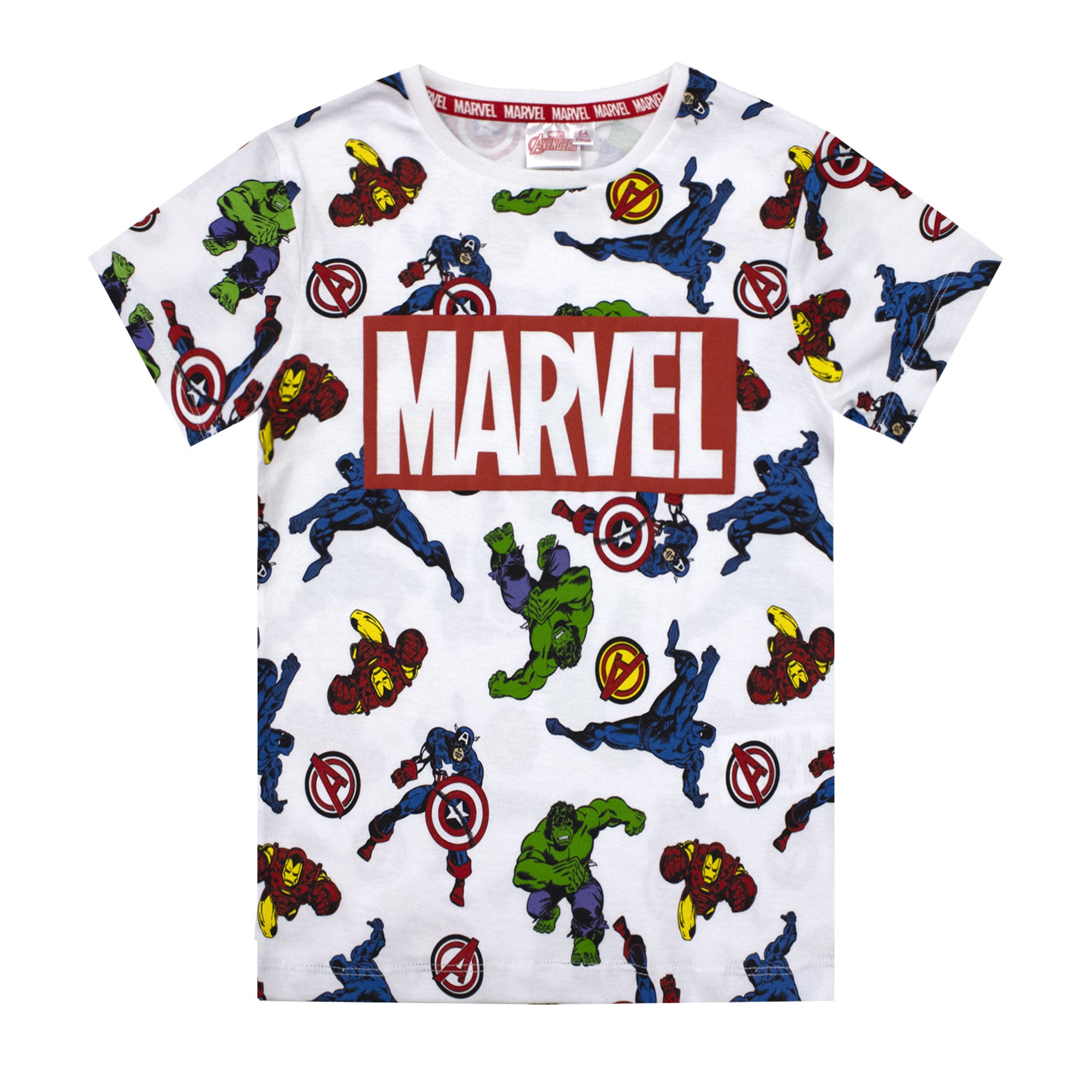 T-shirt Marvel Avengers maglia bambino mezze maniche in cotone 6785