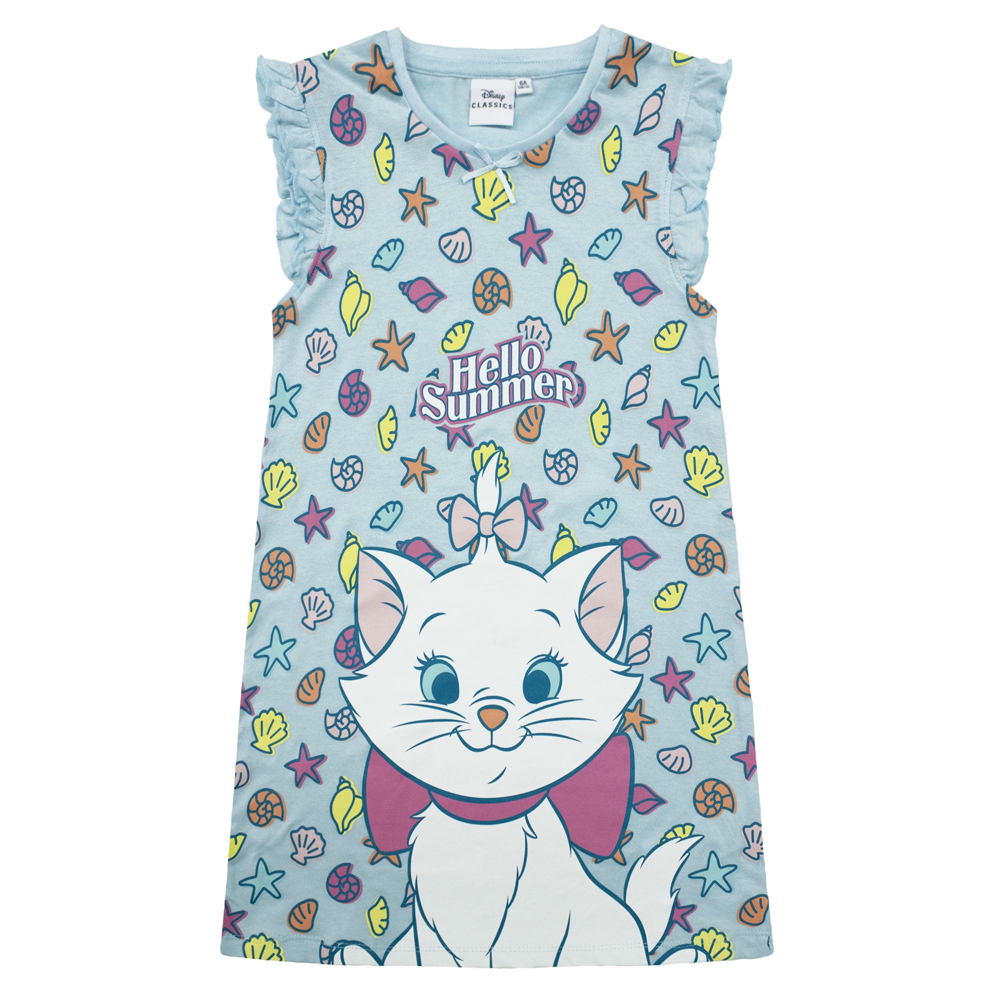 Camicia da notte bambina Disney Aristogatti Marie Vestito cotone con volant 6793