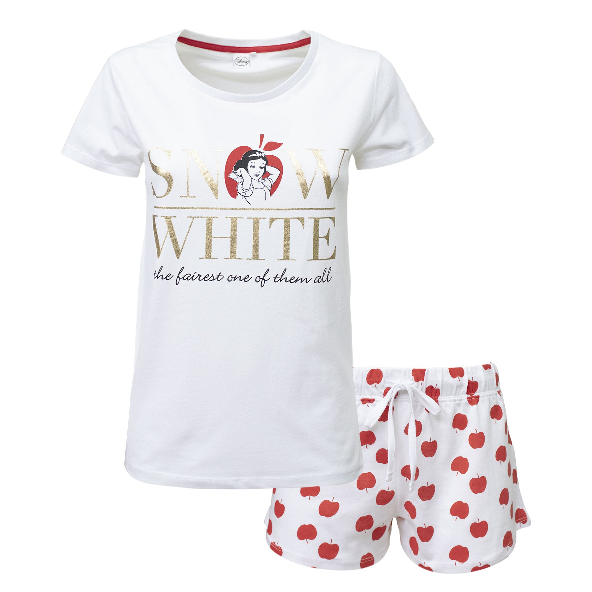 Pigiama donna Disney Biancaneve T-shirt e shorties ragazza in cotone 6798