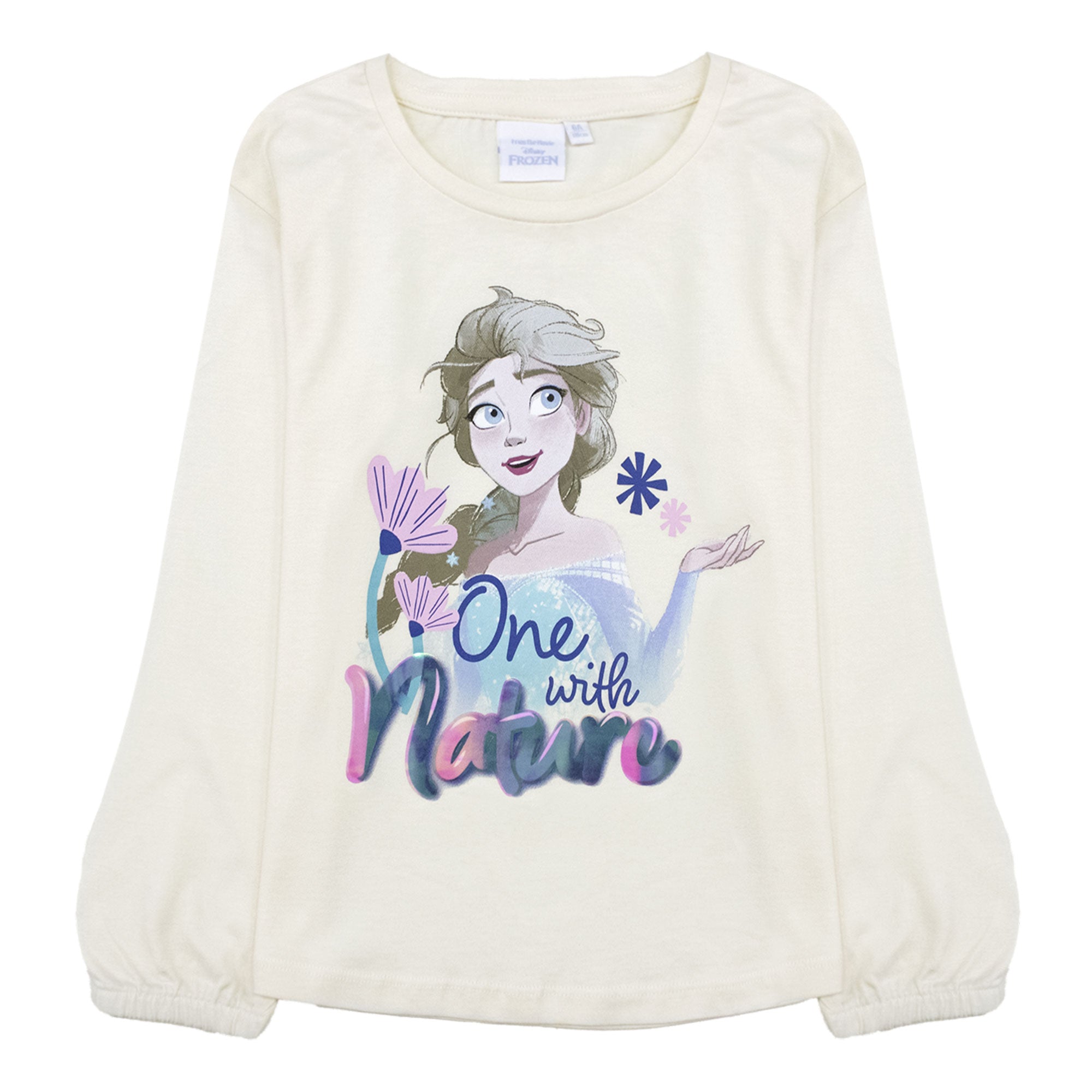 Maglietta Disney Frozen Elsa per bambina maglia maniche lunghe in cotone 6886