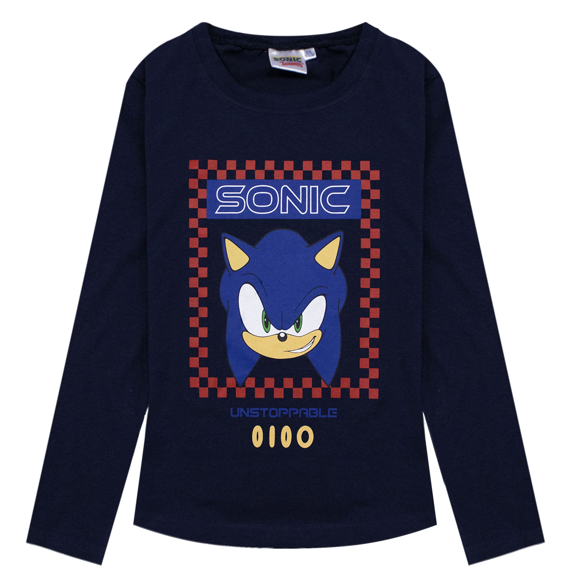 Maglietta Sega Sonic The Hedgehog bambino maglia maniche lunghe in cotone 6888