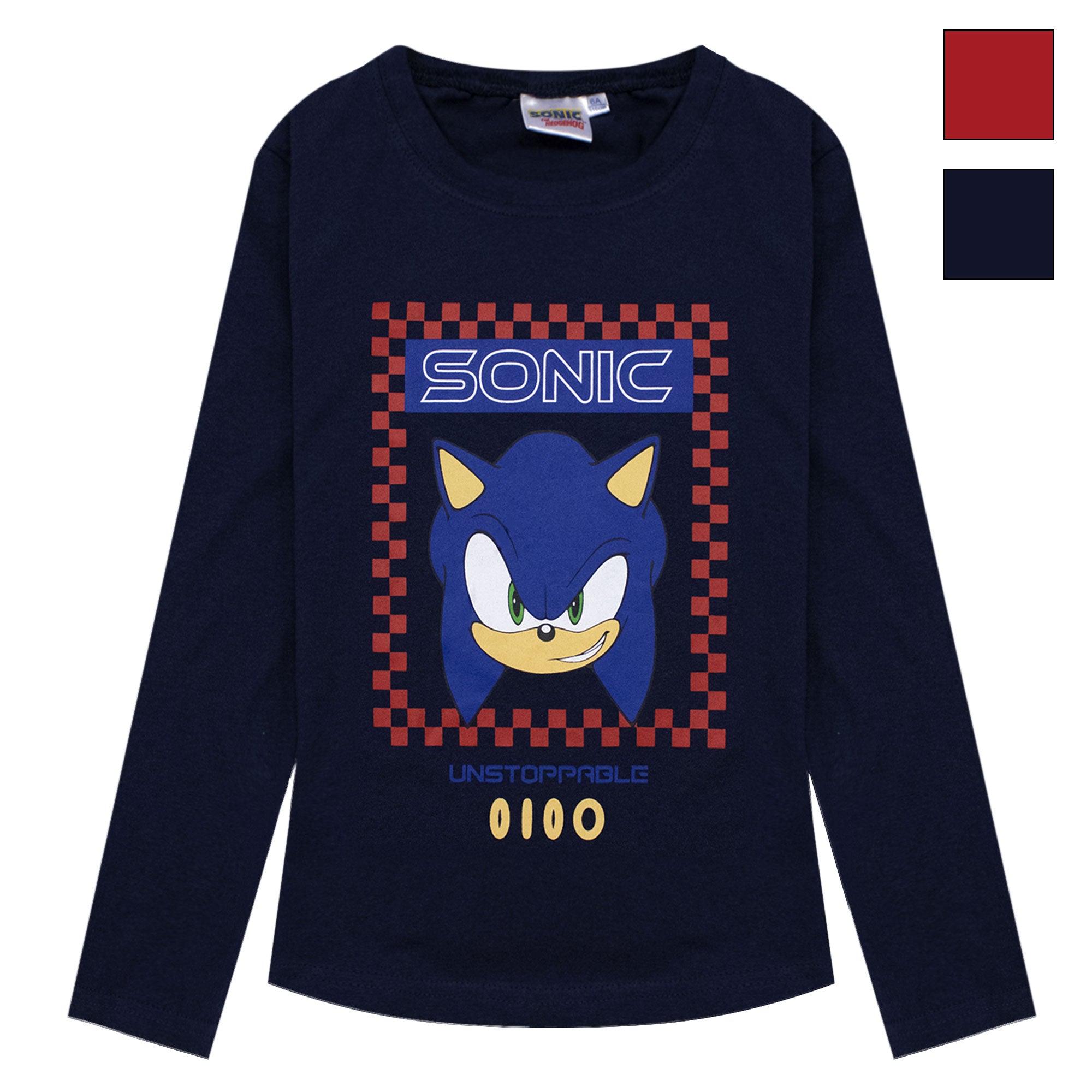 Maglietta Sega Sonic The Hedgehog bambino maglia maniche lunghe in cotone 6888