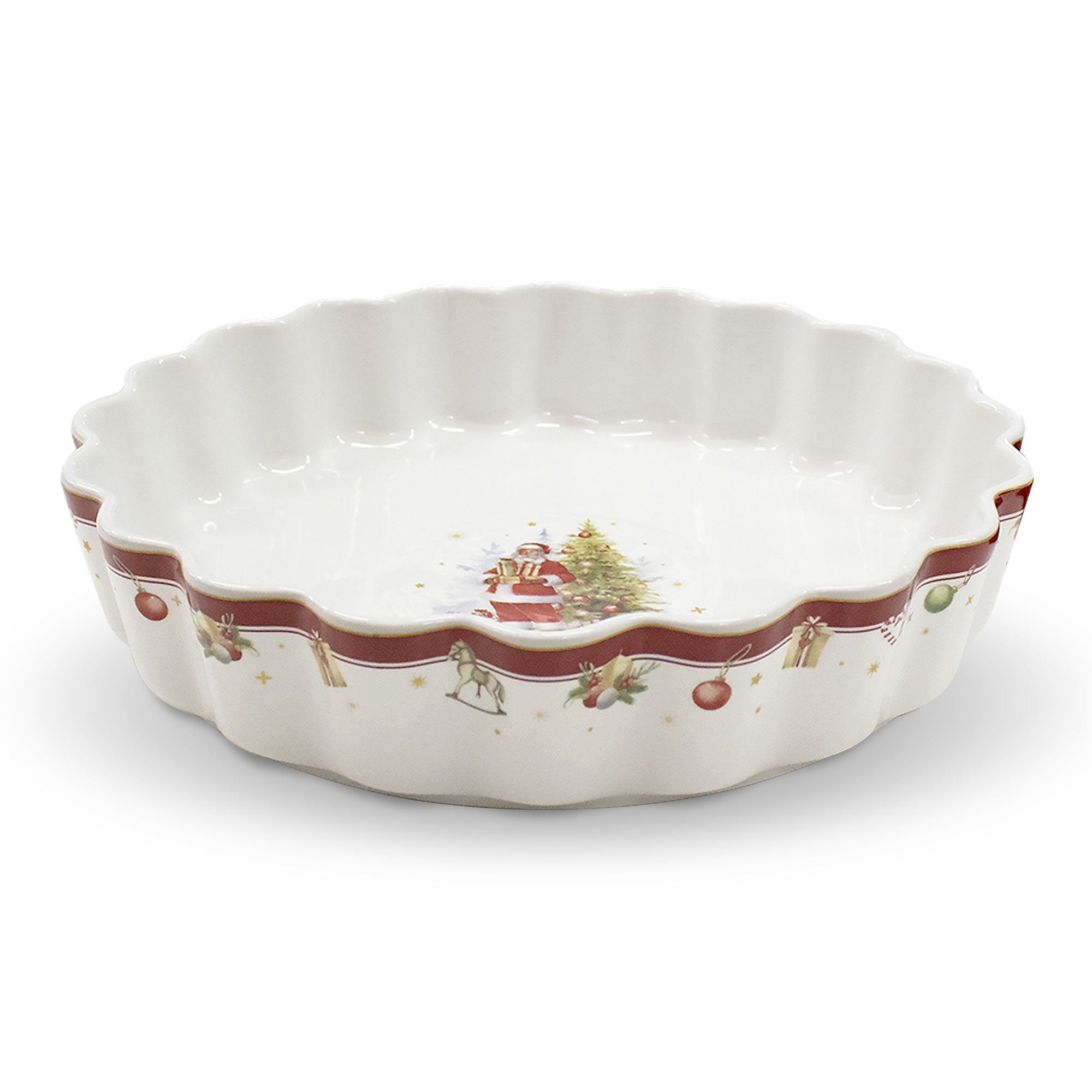 Vintage Weihnachts-Backform, Weihnachts-Porzellan-Ofenblech
