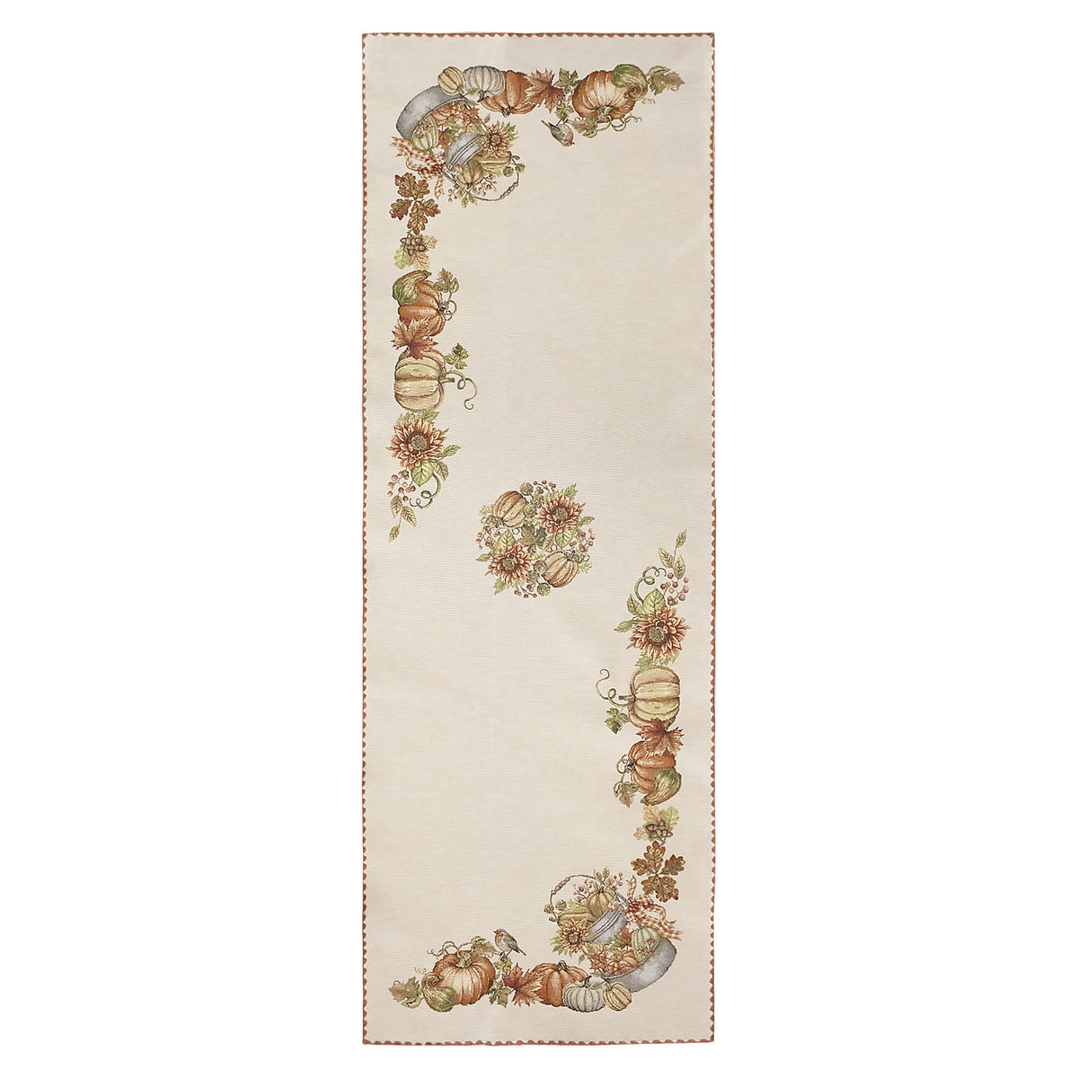 Runner tavola autunnale zucca in gobelin decoro Halloween 45x140cm 6950