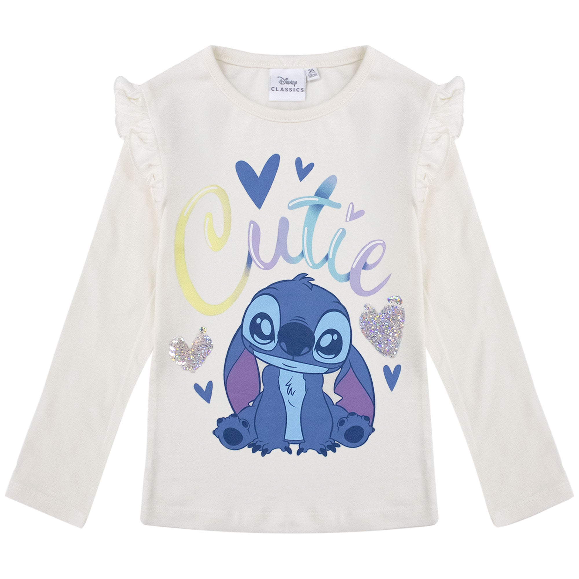 Disney Lilo and Stitch T-Shirt for Girls Long Sleeve Cotton Shirt 6962