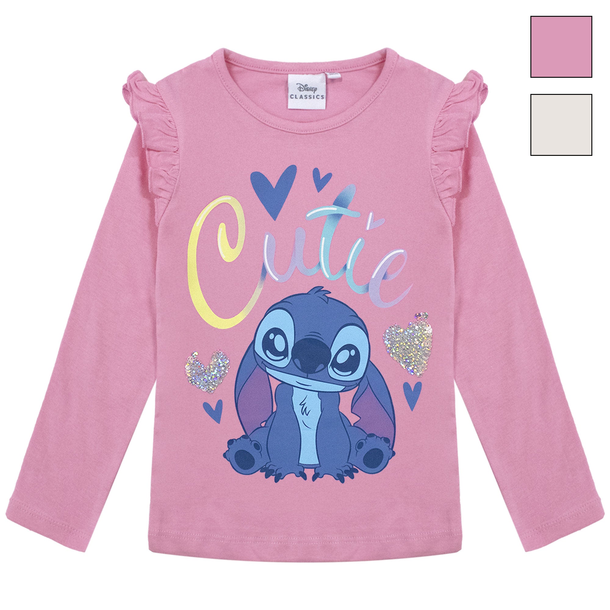 Disney Lilo and Stitch T-Shirt for Girls Long Sleeve Cotton Shirt 6962