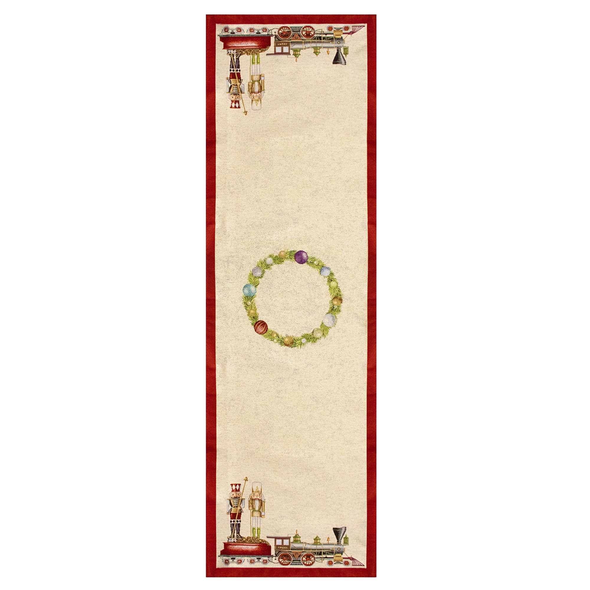 Runner gobelin natalizio da tavolo decorazioni Centrotavola Natale Trenino 6975