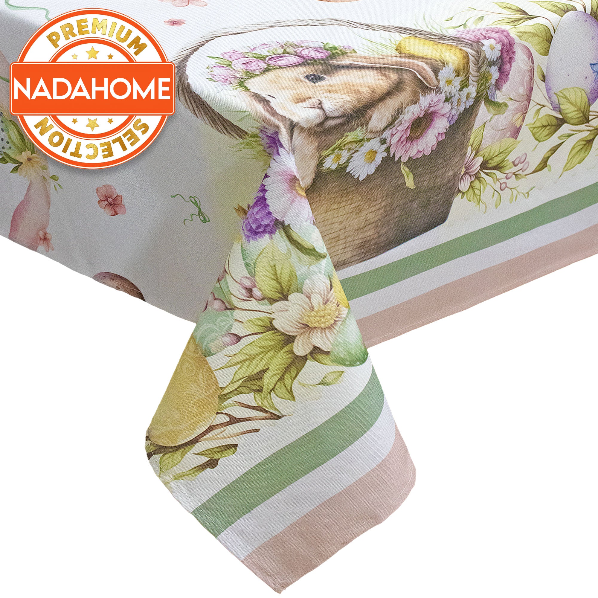 Copritavolo Pasquale in cotone tovaglia Pasqua primaverile varie misure 7029