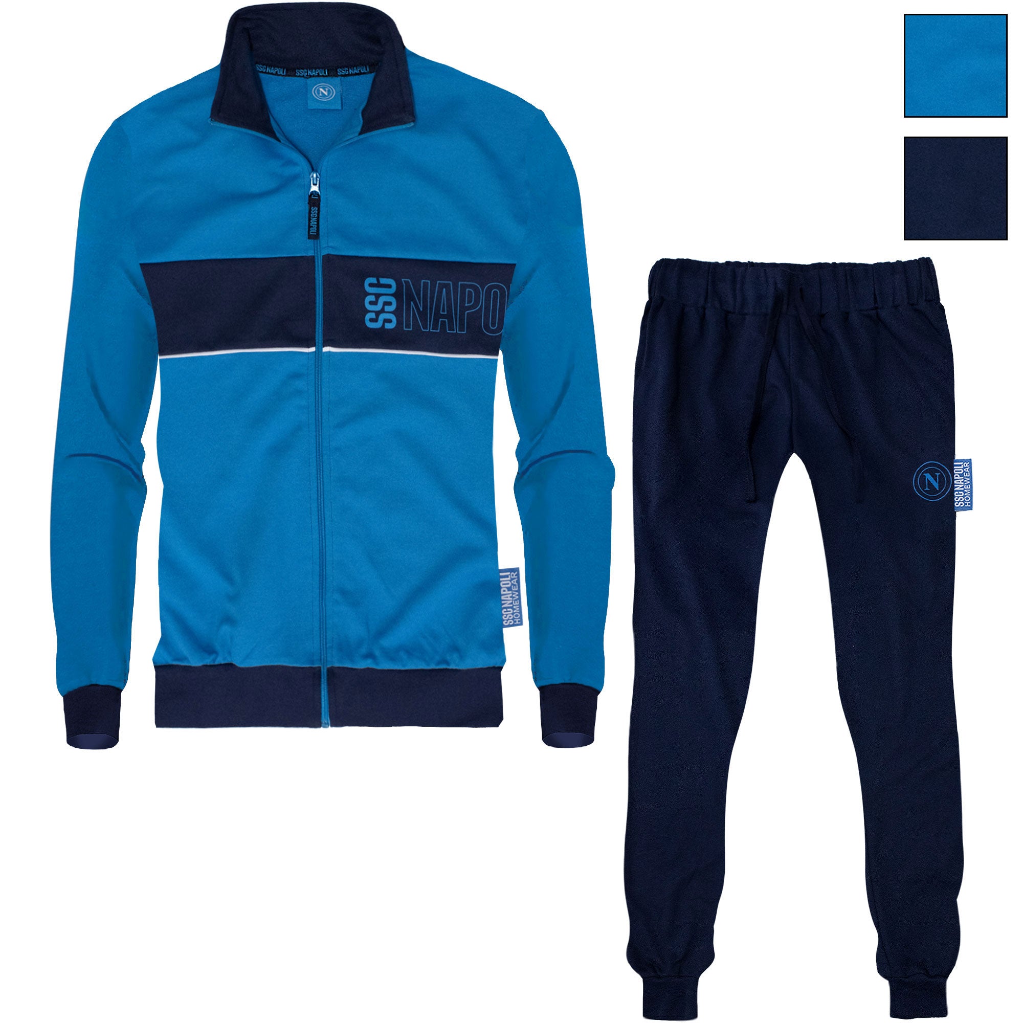 Tuta SSC Napoli in cotone a maniche lunghe bambino ragazzo felpa con zip 7073