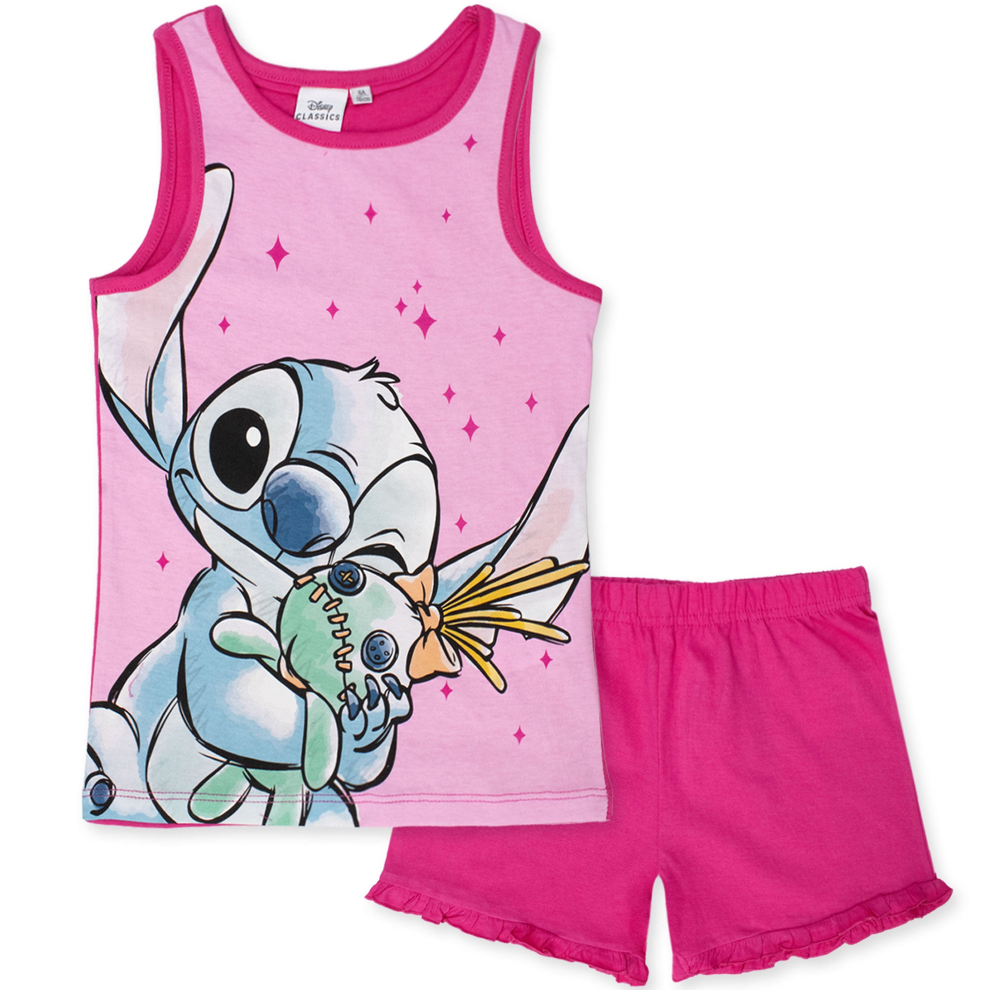 Pigiama Bambina Disney Lilo e Stitch in Cotone Leggero corto con canotta 7078