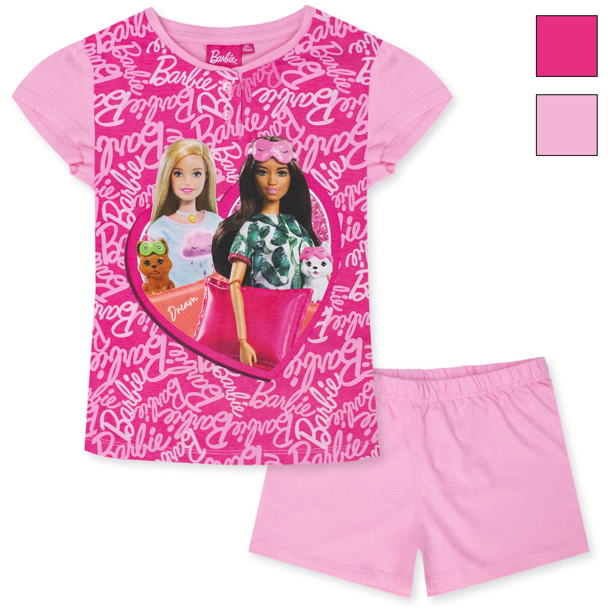 Pigiama per Bambina Barbie estivo in Cotone Leggero corto 7079