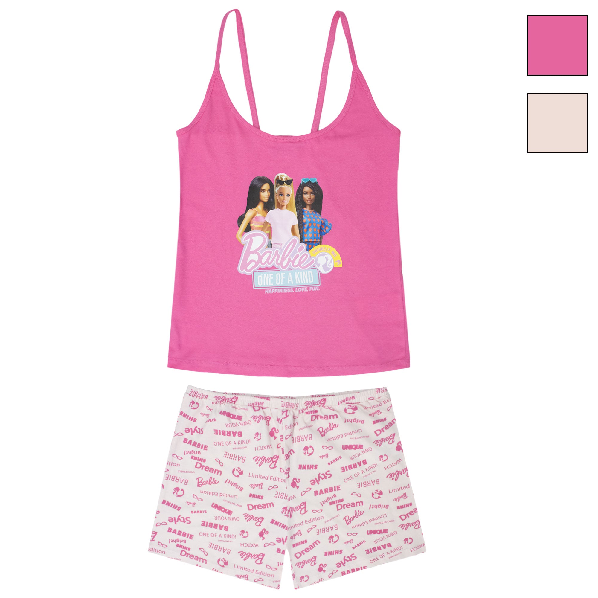 Pigiama Barbie donna ragazza estivo corto in cotone leggero 7080