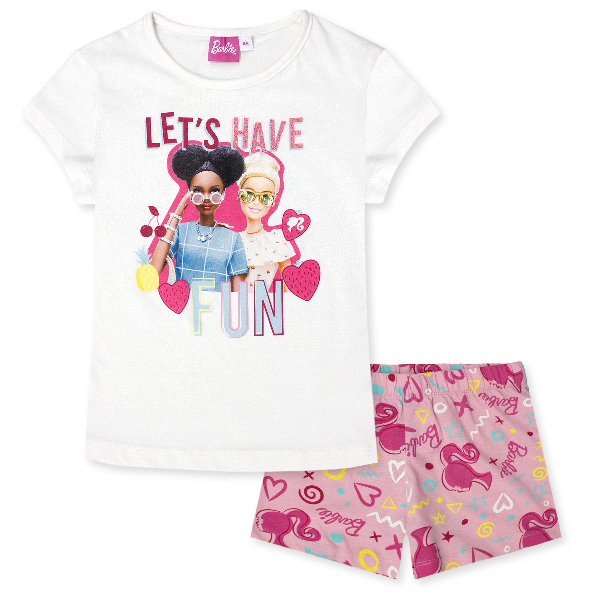 Pigiama per Bambina Barbie estivo in Cotone Leggero corto 7082