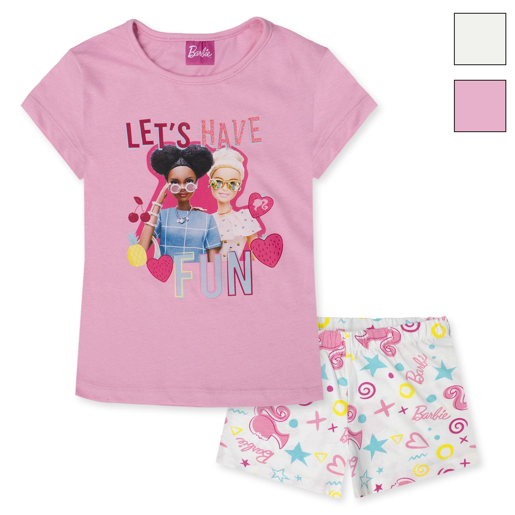 Pigiama per Bambina Barbie estivo in Cotone Leggero corto 7082