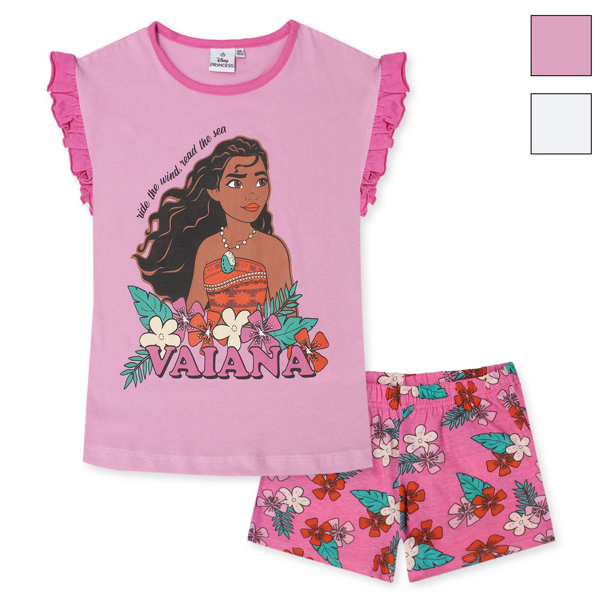 Pigiama Bambina Disney Vaiana Principessa Oceania in Cotone Leggero corto 7085
