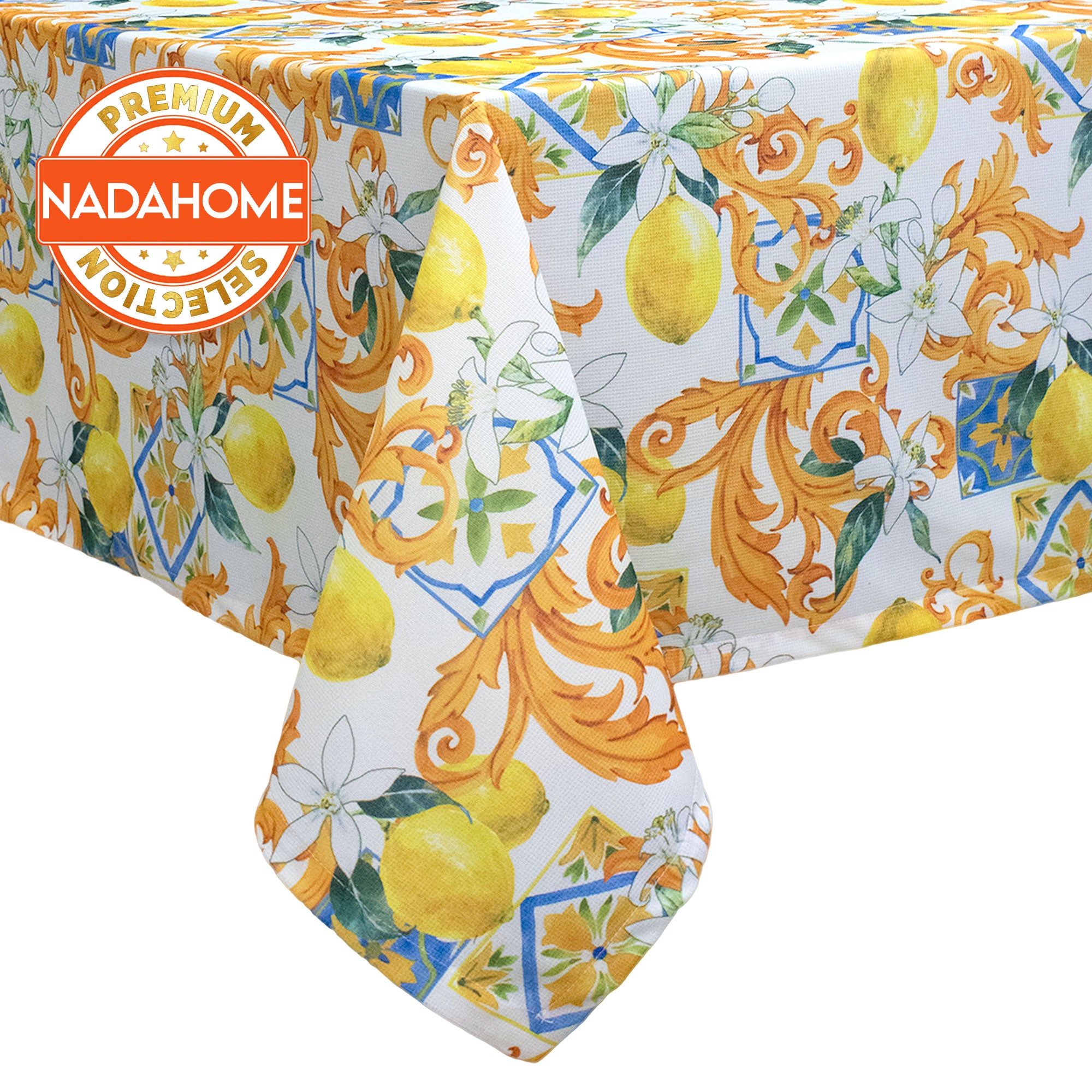Tovaglia antimacchia copritavolo impermeabile vietrese limoni varie misure 7086