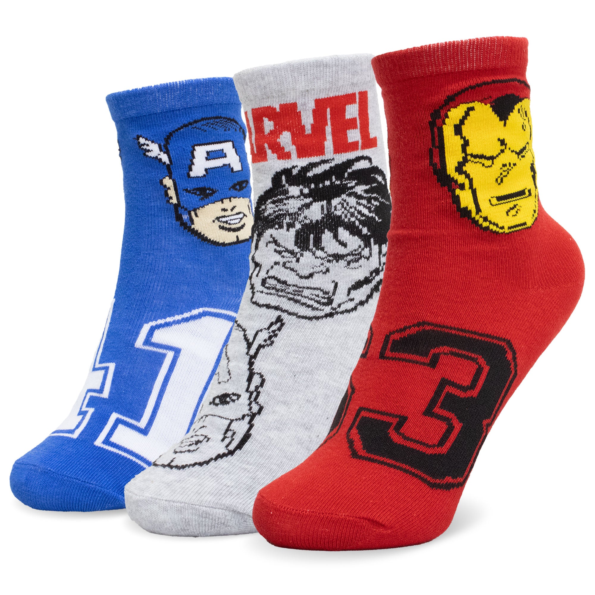 Calzini per bambino Marvel Avengers set 3 paia di calze in cotone bimbo 7114