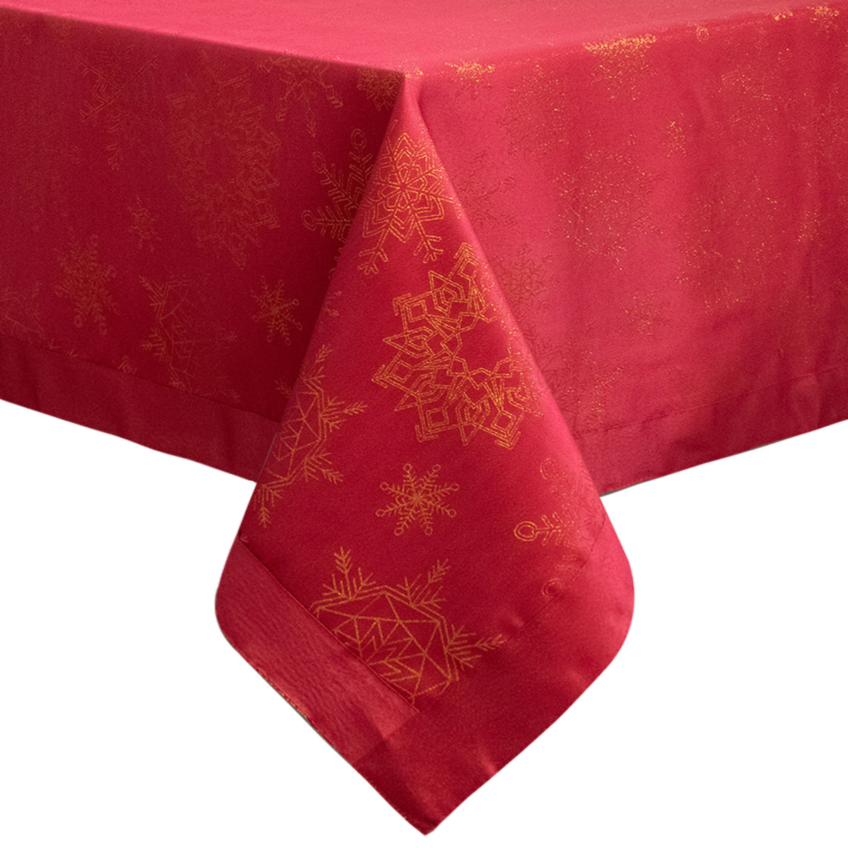 Tovaglia Natalizia lurex antimacchia idrorepellente Preziosa Home 12 posti 7153