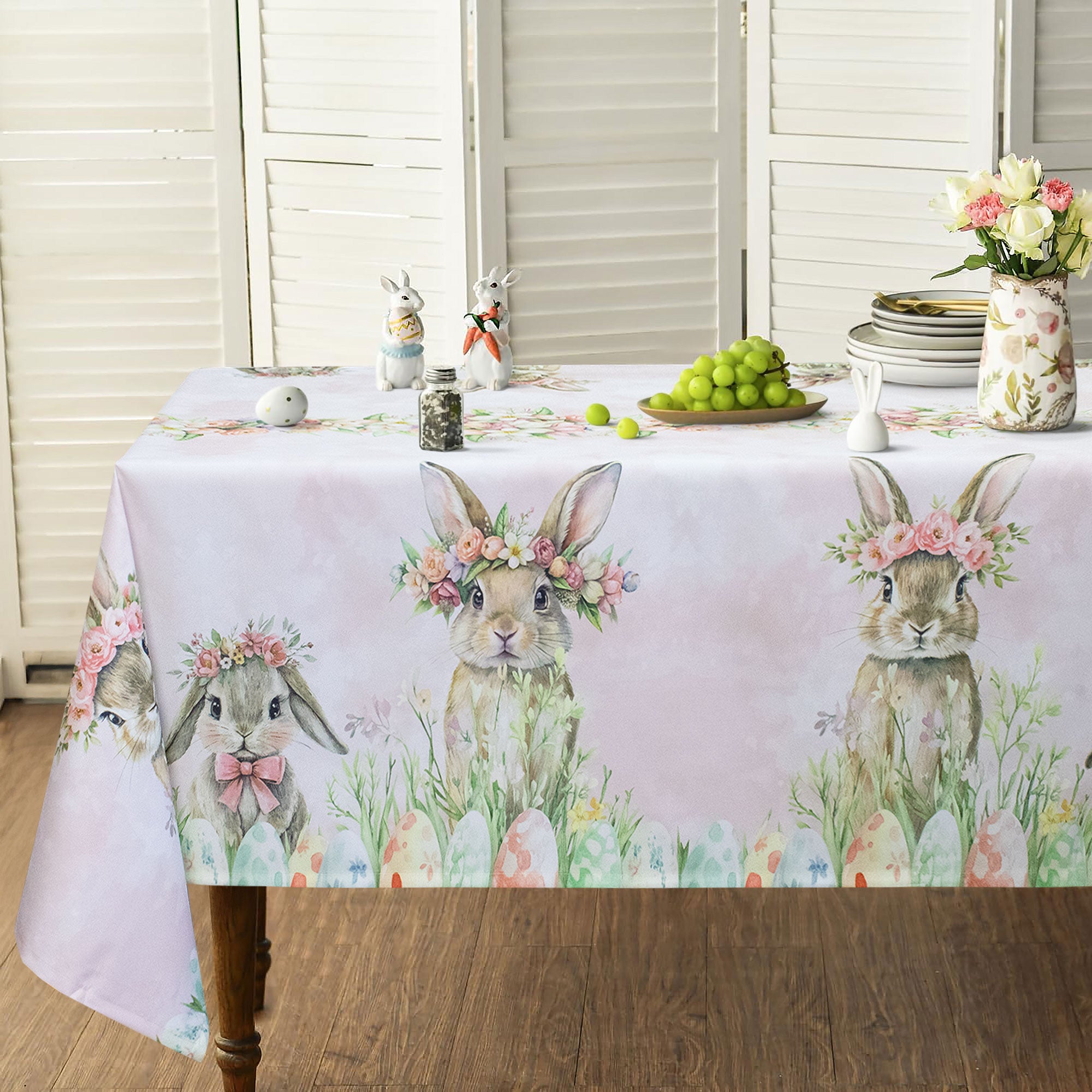 Tovaglia Pasquale antimacchia Copritavolo Pasqua copritavola varie misure 7160